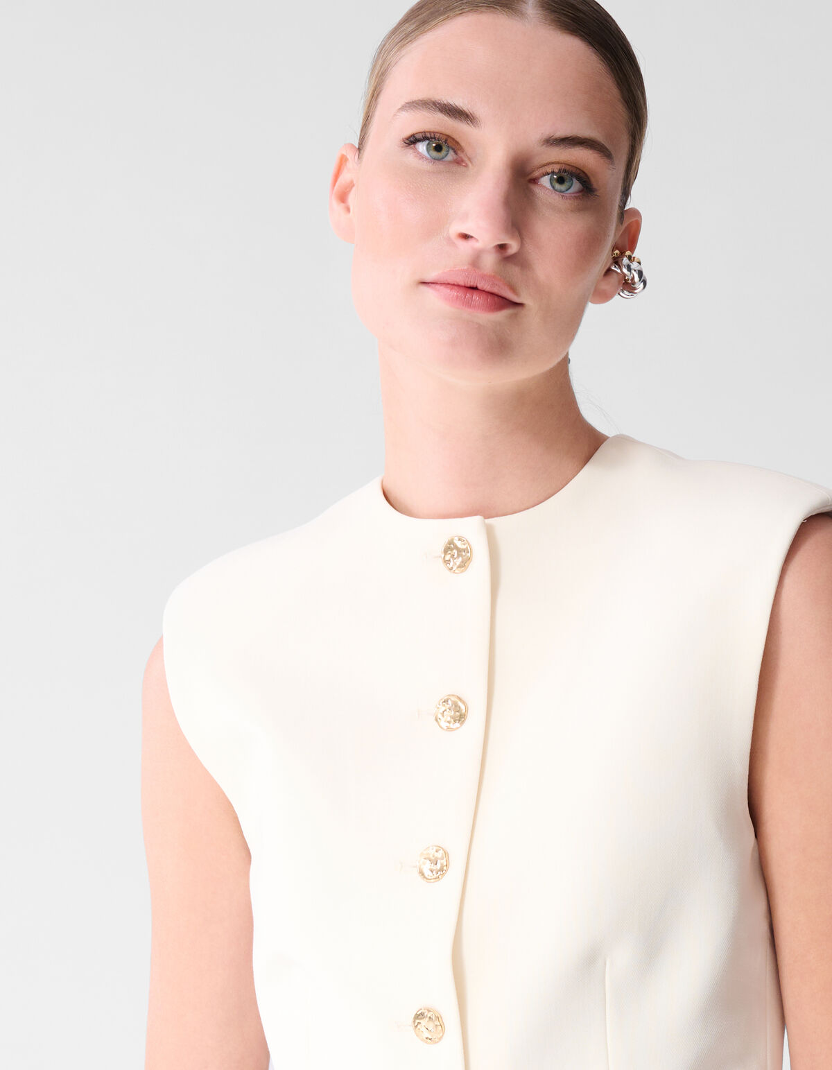 Wei&szlig;e Peplum-Weste SHOEBY WOMEN