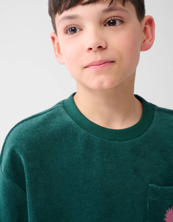 Towling T-shirt Dunkelgr&uuml;n SHOEBY BOYS