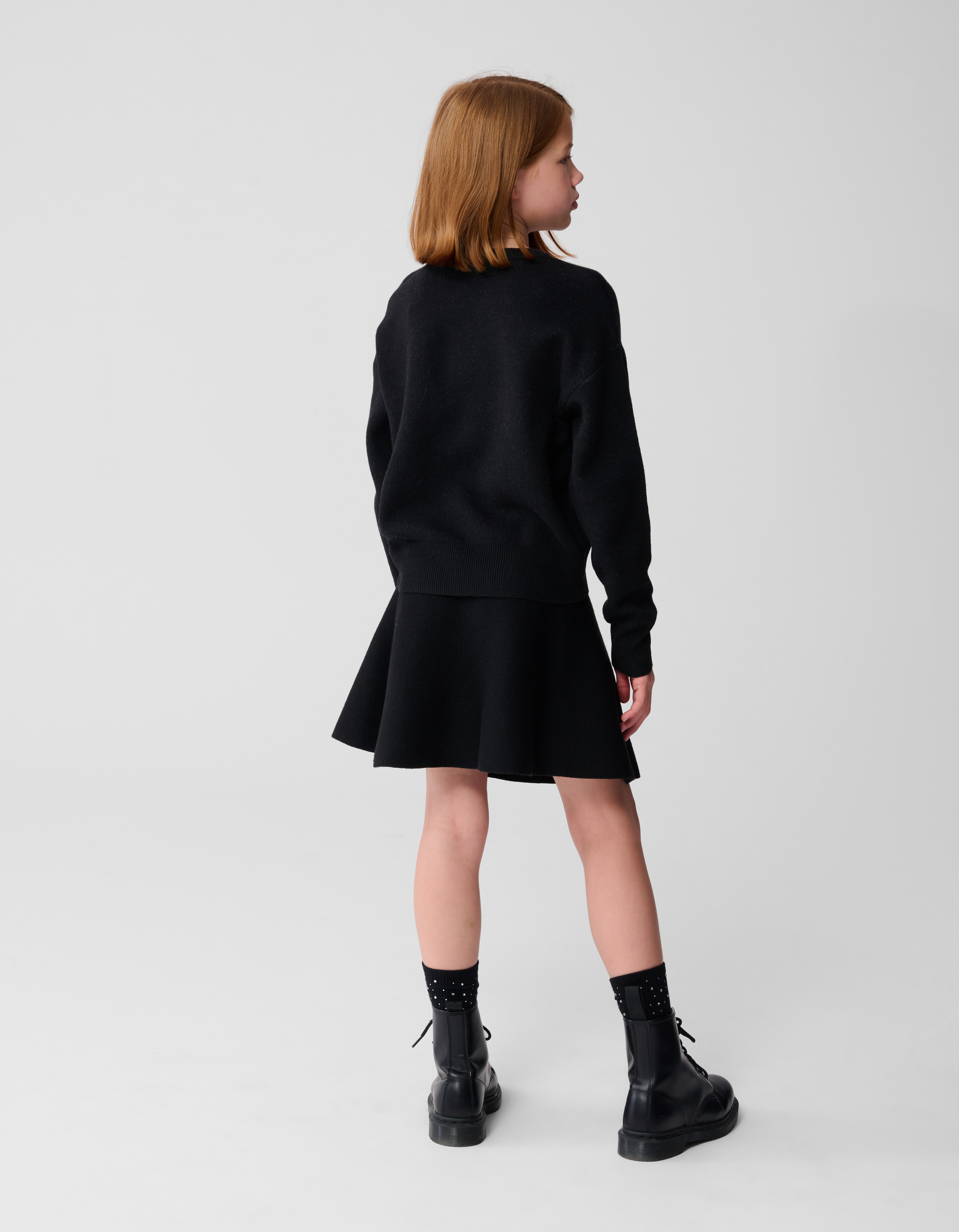 Gestrickter Create Artwork Pullover Schwarz SHOEBY GIRLS