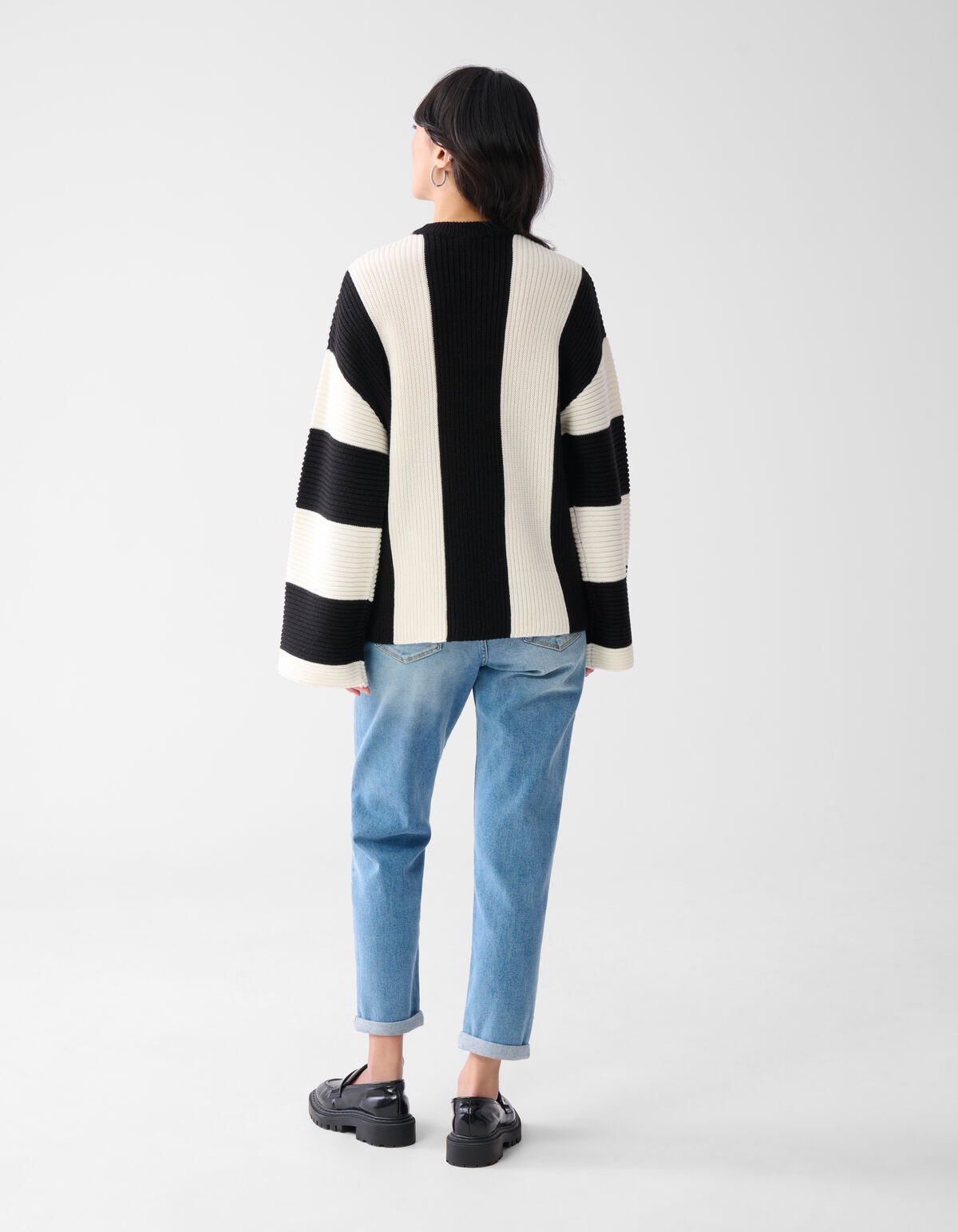 Streifen-Pullover Schwarz/Weiß SHOEBY WOMEN