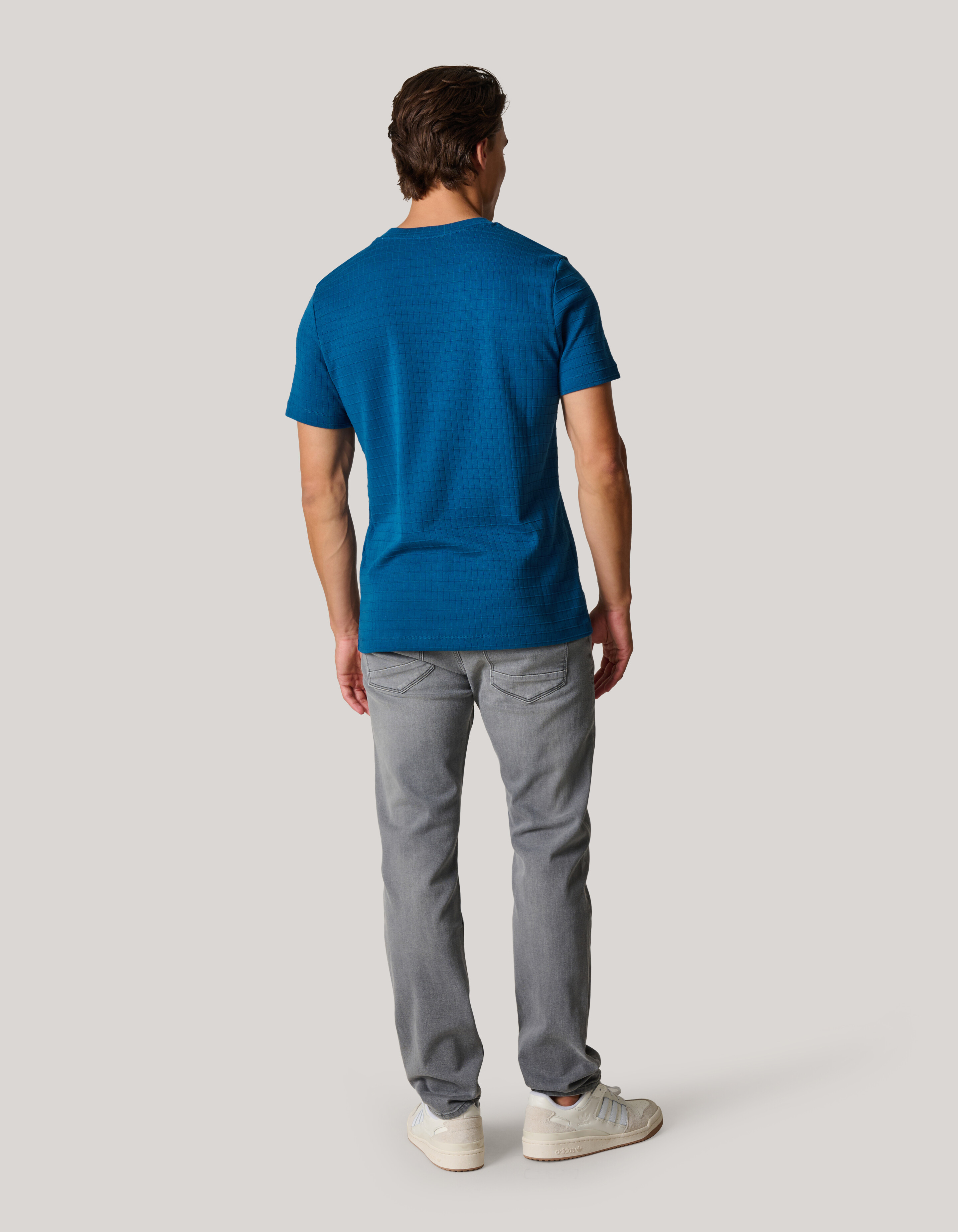 Structuur T-shirt Donkerblauw SHOEBY MEN