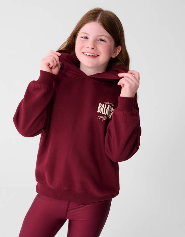 Balance Artwork Hoodie Dunkelrot SHOEBY GIRLS