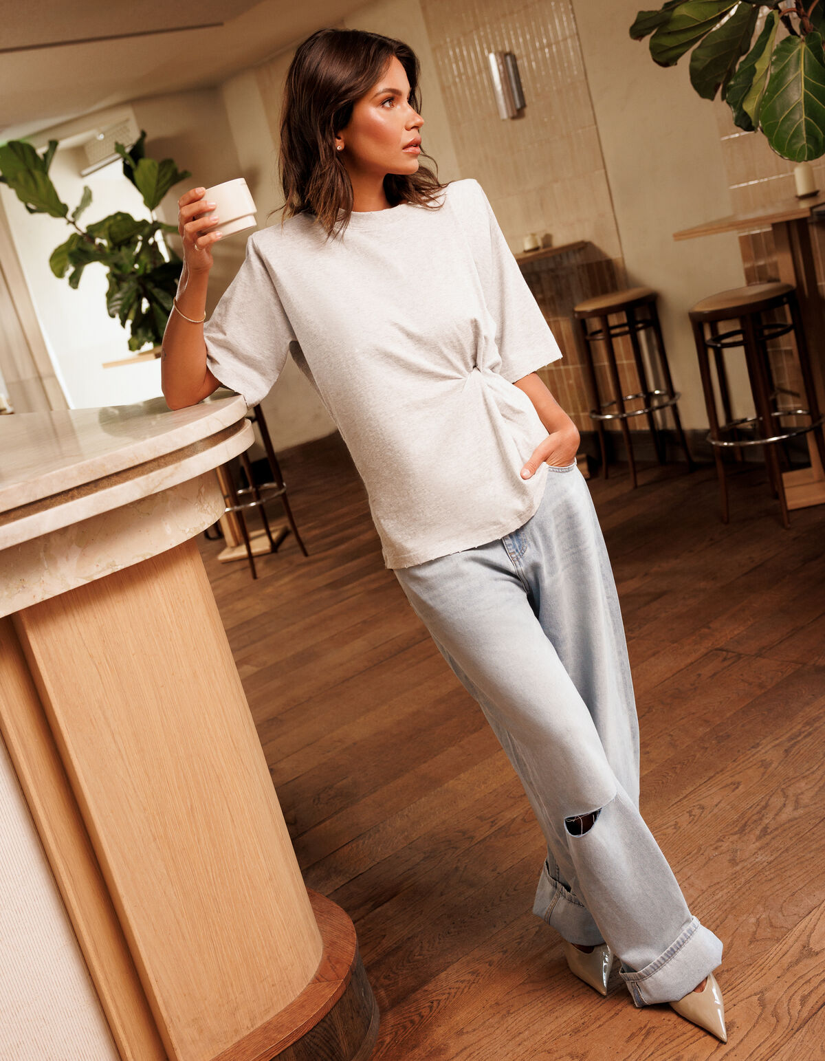 Straight Fit Jeans Gebleicht Von Monica SHOEBY WOMEN