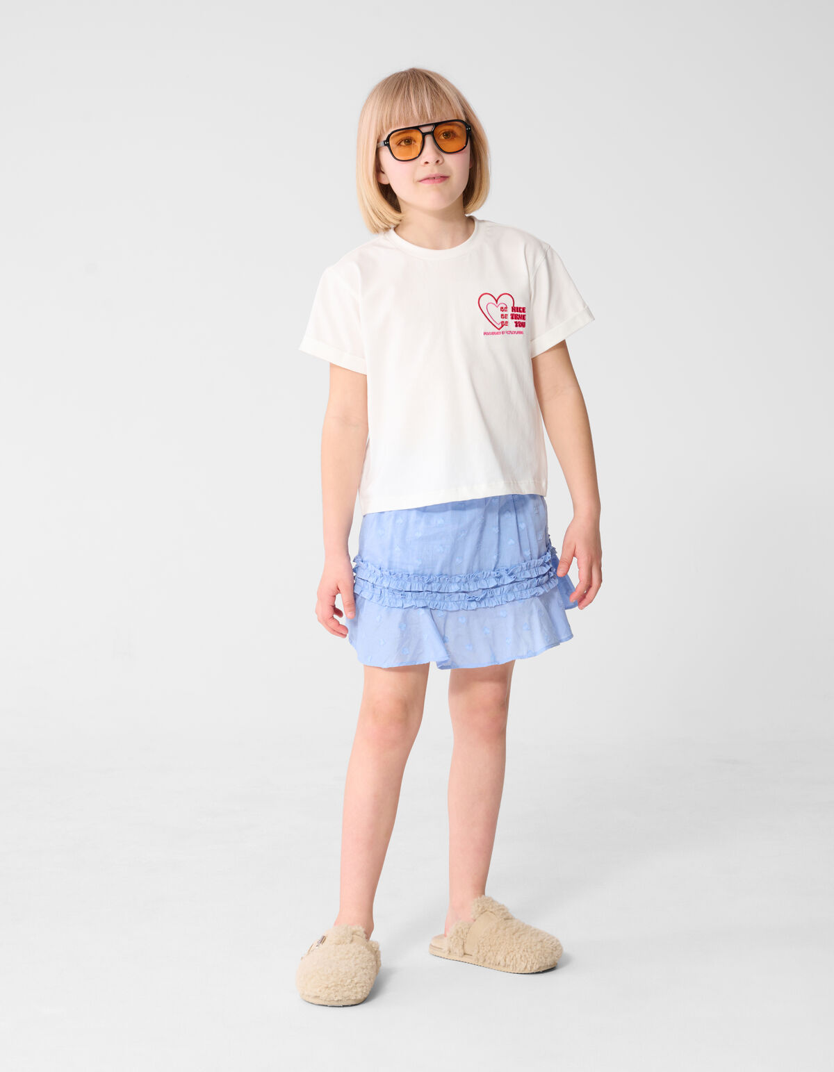 R&uuml;schen-Minirock Hellblau SHOEBY GIRLS