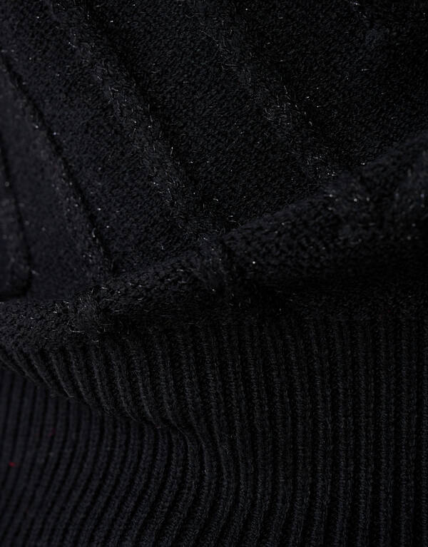 Schwarzer Glitzer-Strickpullover SHOEBY WOMEN