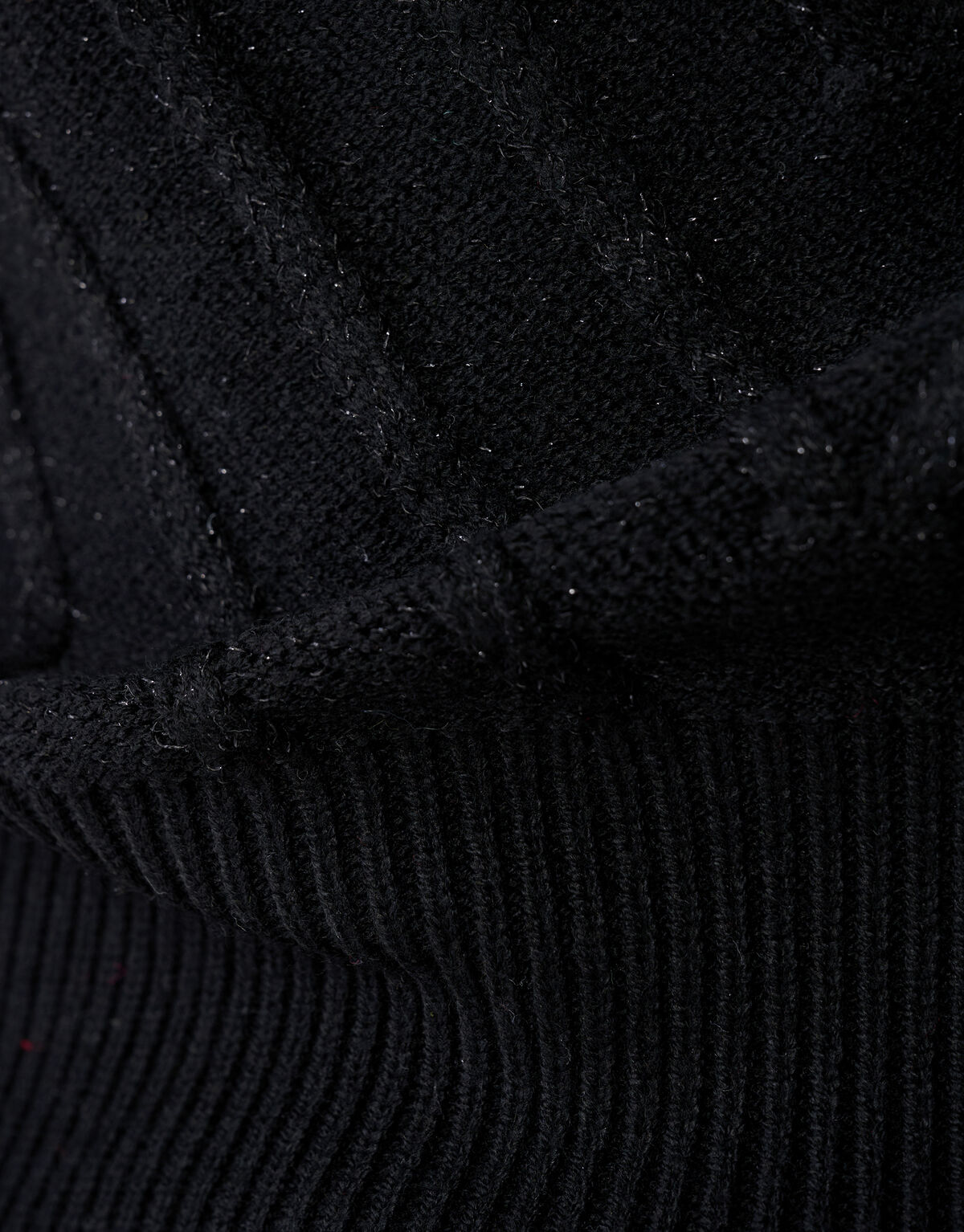 Schwarzer Glitzer-Strickpullover SHOEBY WOMEN