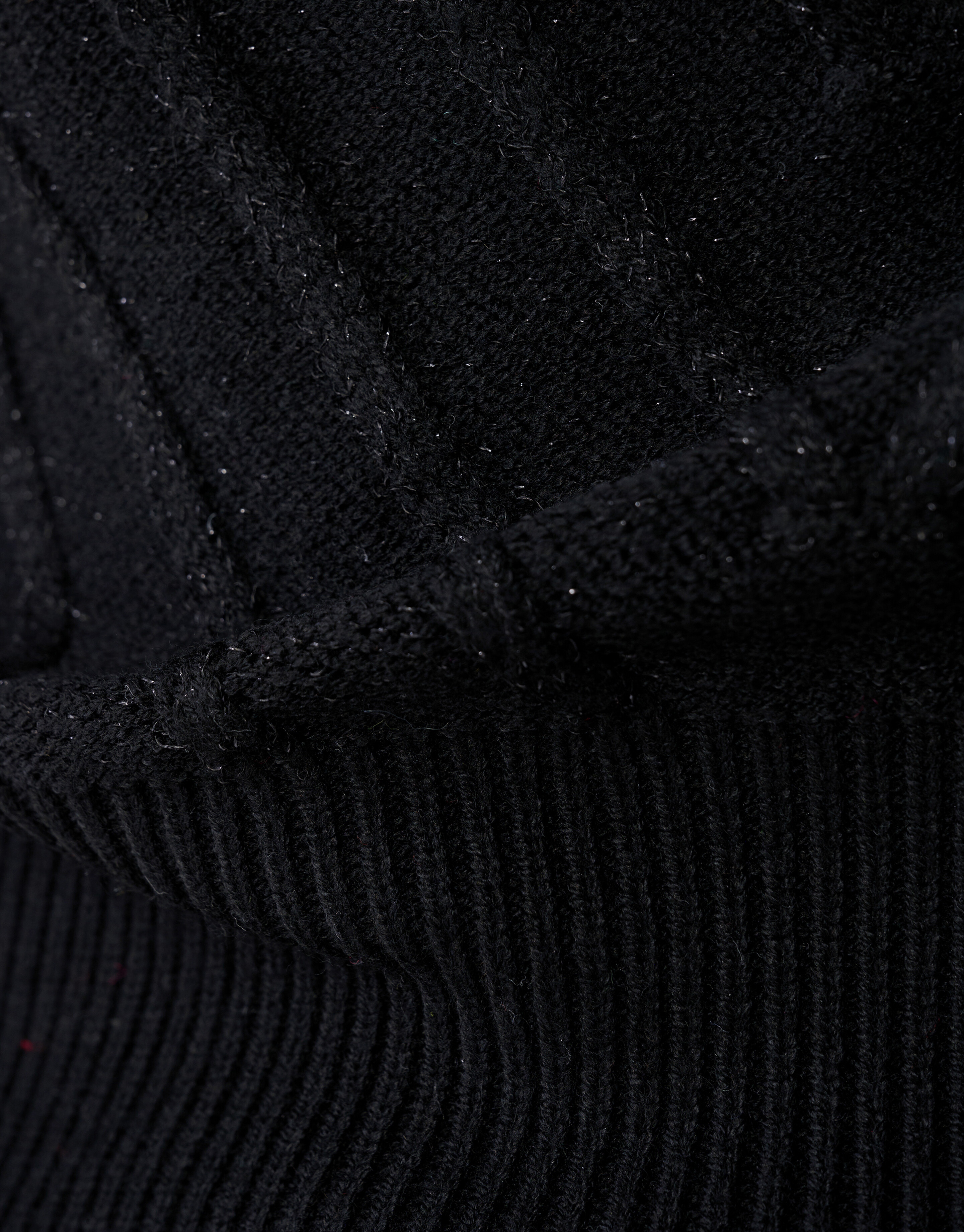 Schwarzer Glitzer-Strickpullover SHOEBY WOMEN