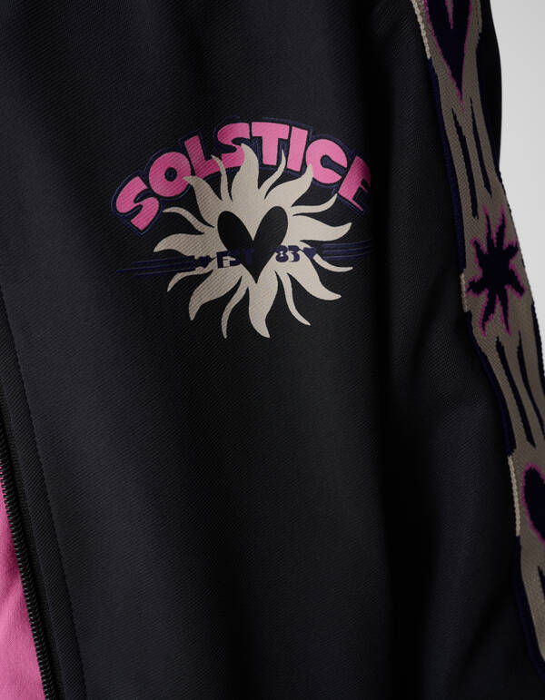 Jacke mit Rei&szlig;verschluss und Herzband in Dunkelgra SHOEBY GIRLS