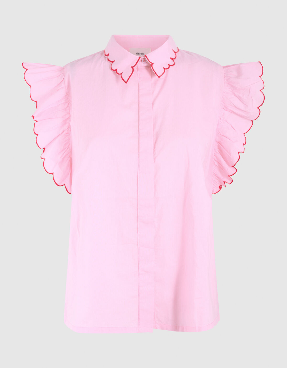 Besticktes Rüschentop Rosa SHOEBY WOMEN