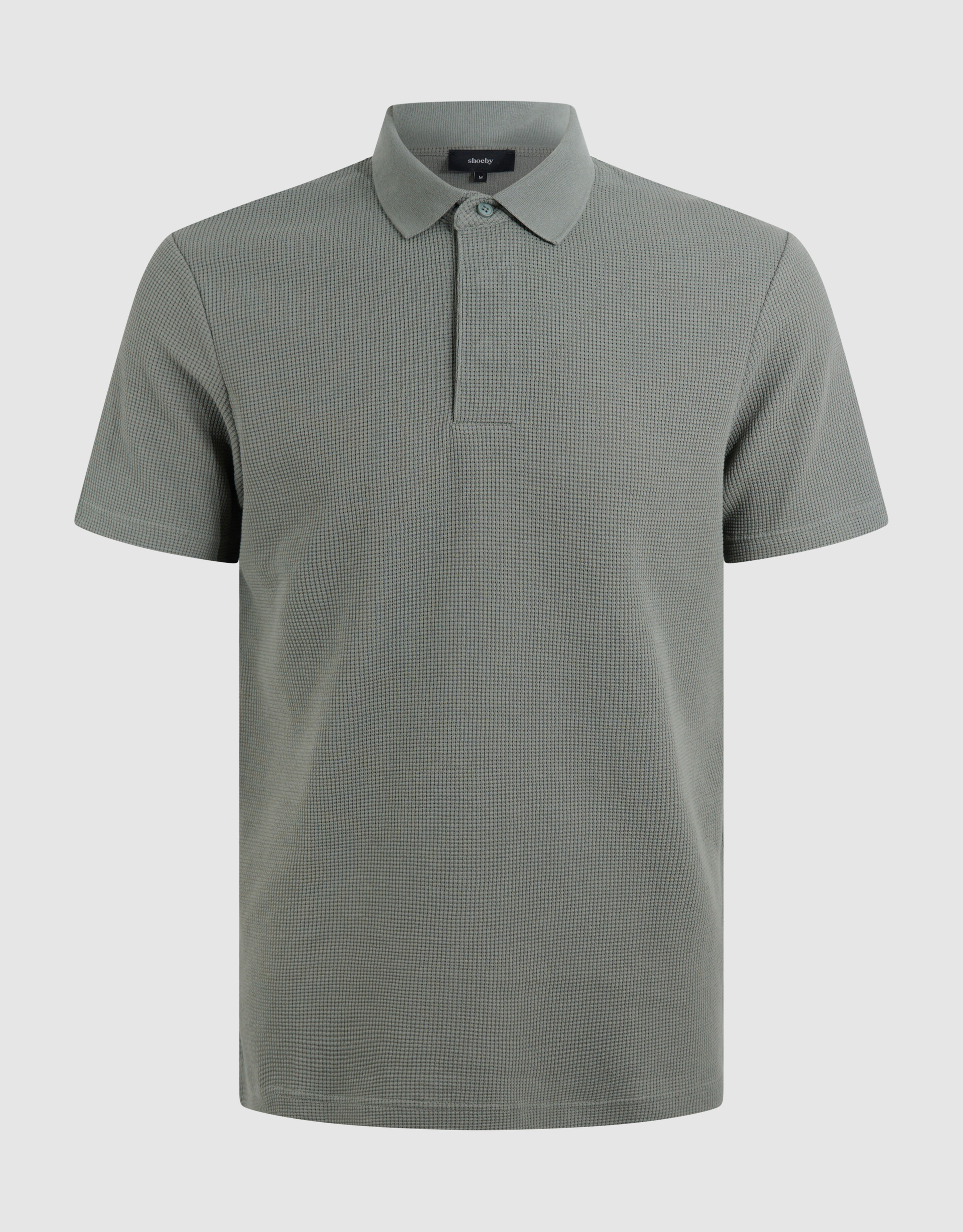 Struktur Jersey Polo Dunkelgrün SHOEBY MEN