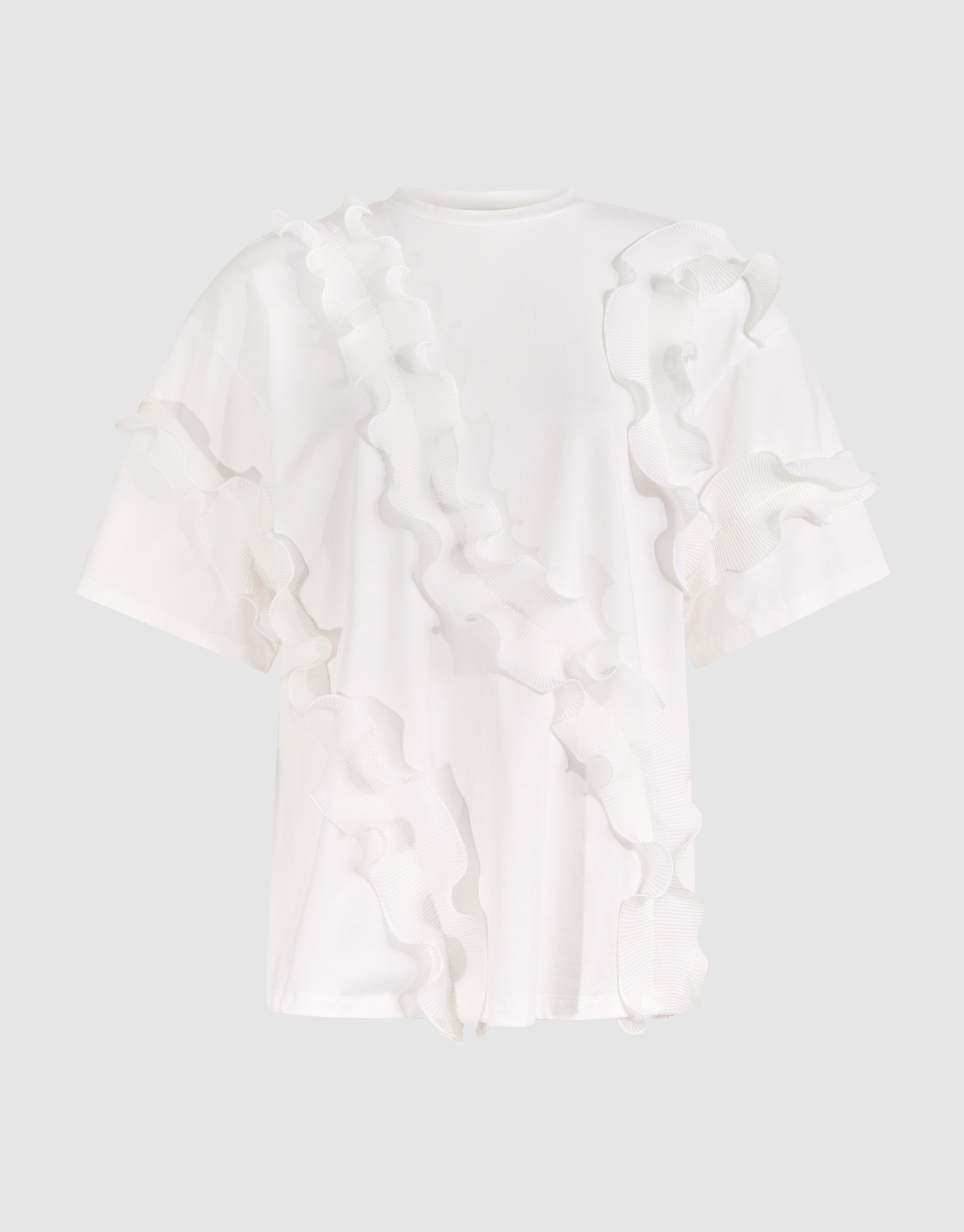 Rüschen-T-Shirt Weiß SHOEBY WOMEN