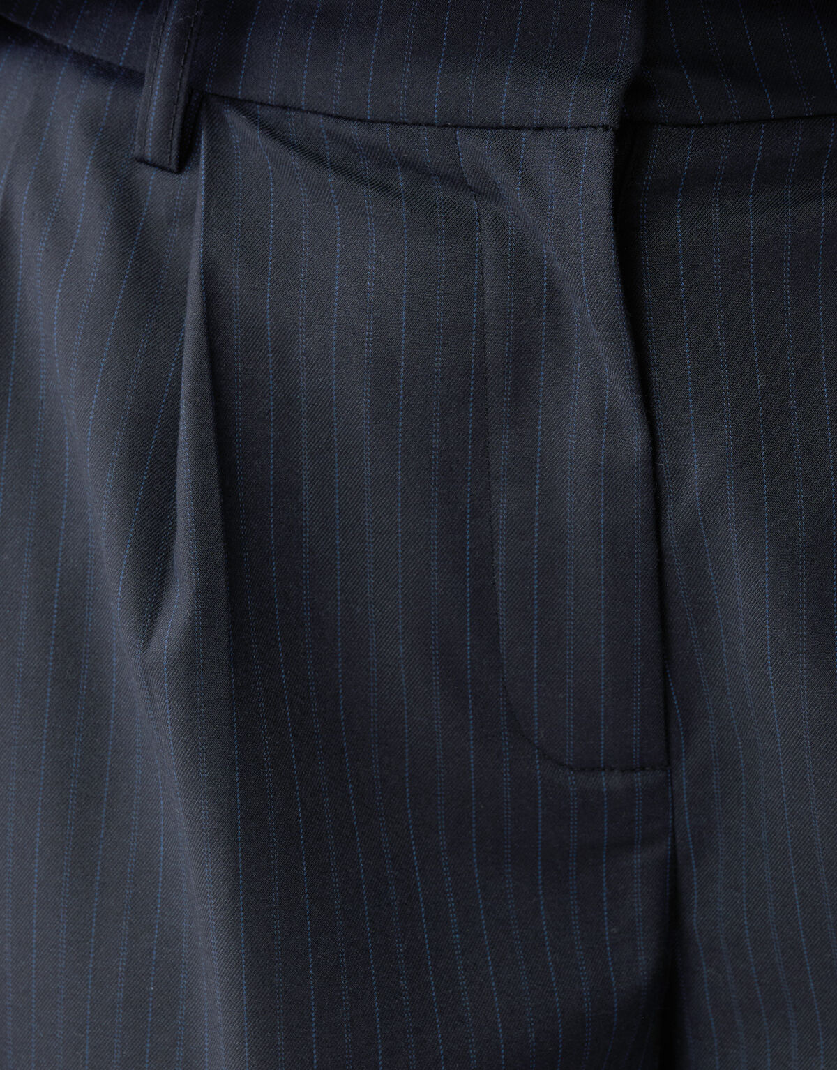 Nadelstreifen-Hose mit weitem Bein, dunkelblau SHOEBY WOMEN