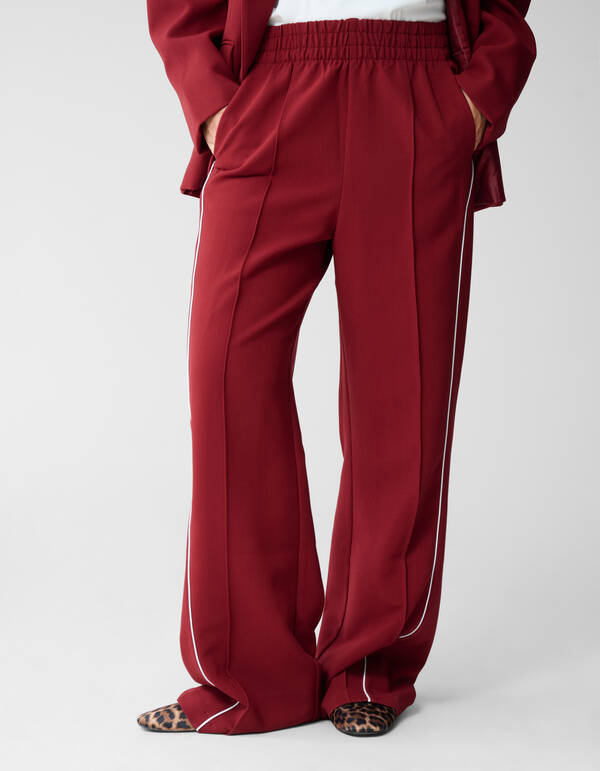 Sportliche Hose mit weitem Bein Rot SHOEBY WOMEN