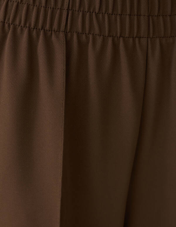Braune Basic-Hose mit weitem Bein SHOEBY WOMEN