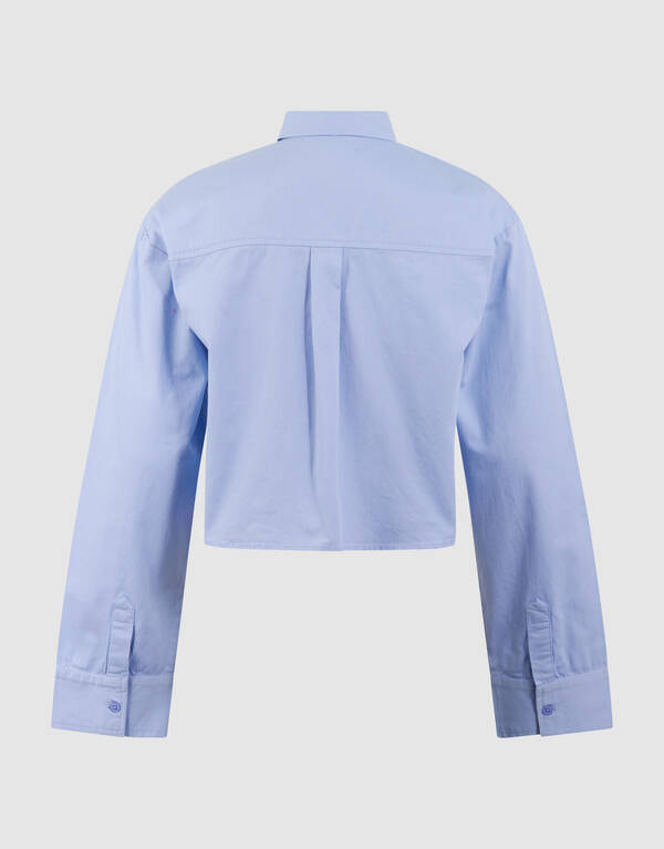 Oversized-Bluse mit Nieten Light Blue SHOEBY WOMEN