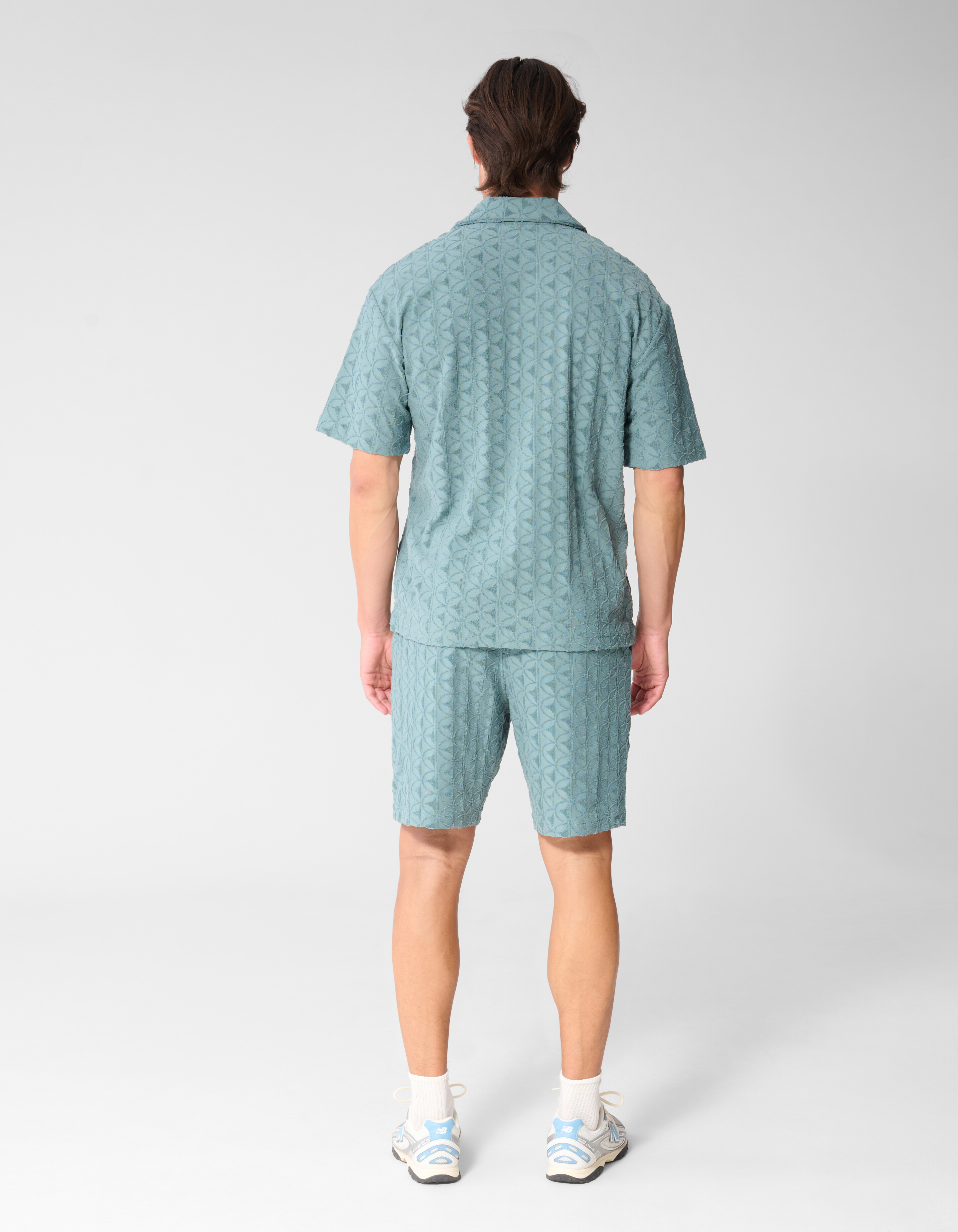 Logo-Frottee-Shorts Dunkelgr&uuml;n SHOEBY MEN