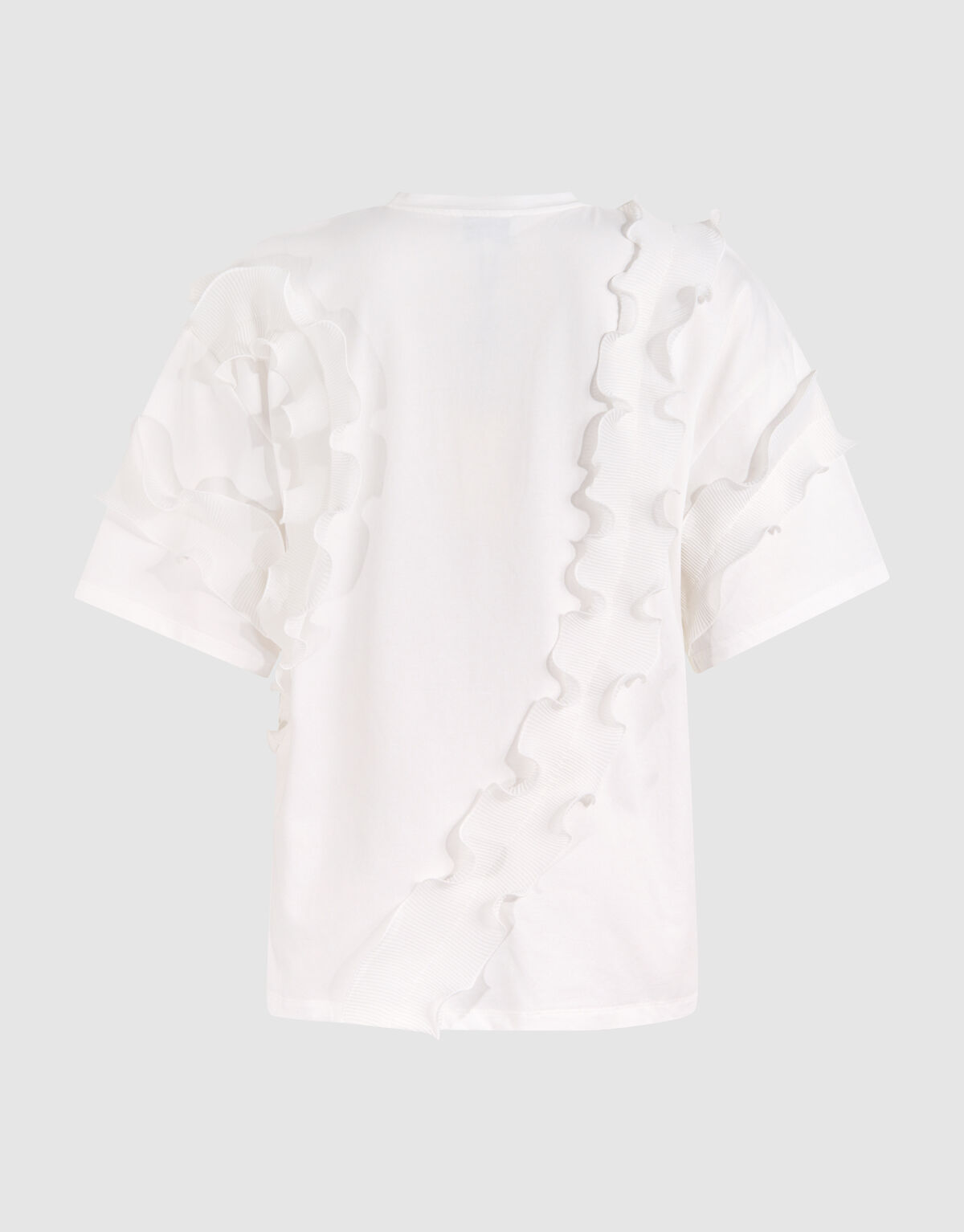 Rüschen-T-Shirt Weiß SHOEBY WOMEN