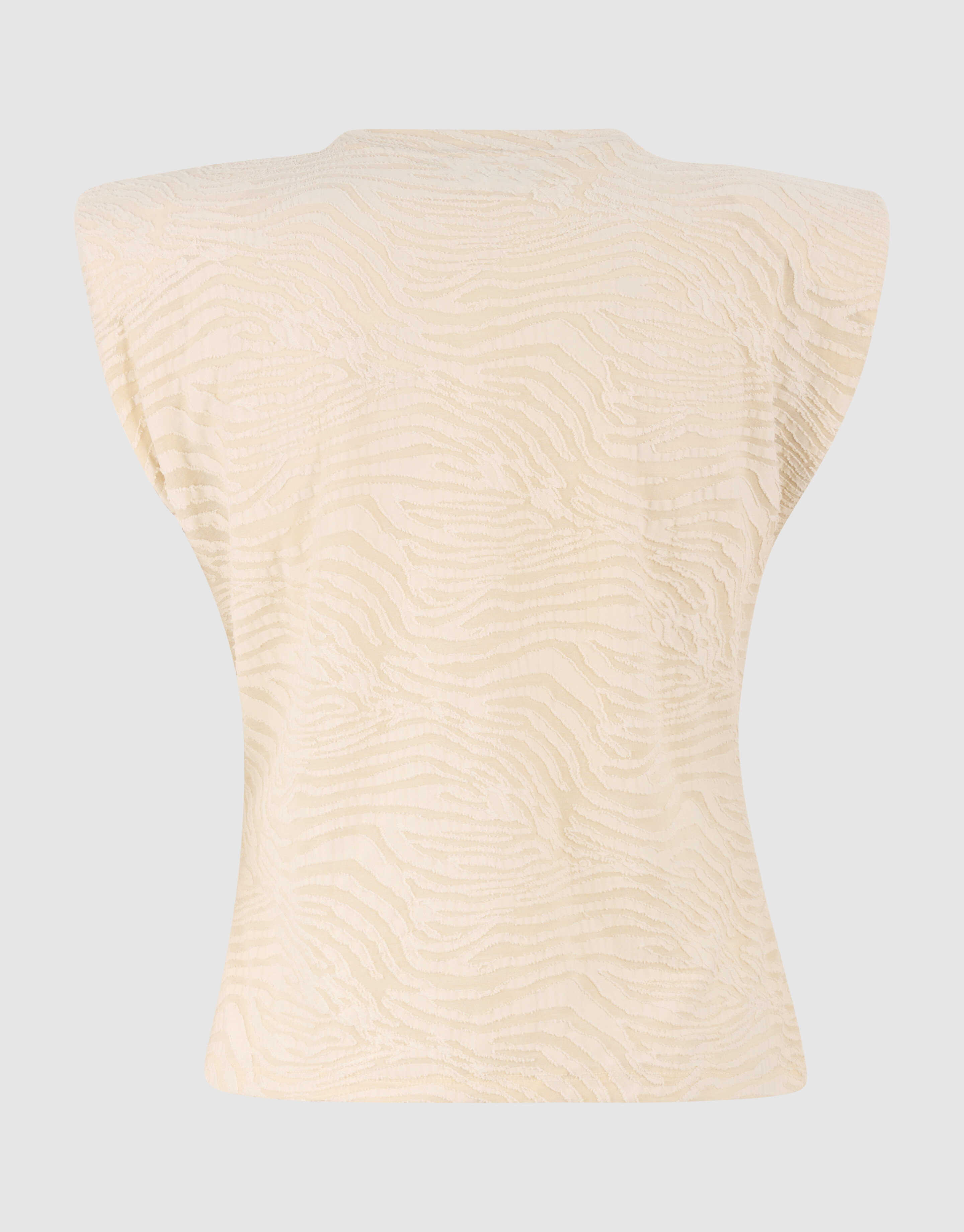 Zebra Organic Top Gebrochen Wei&szlig; SHOEBY WOMEN