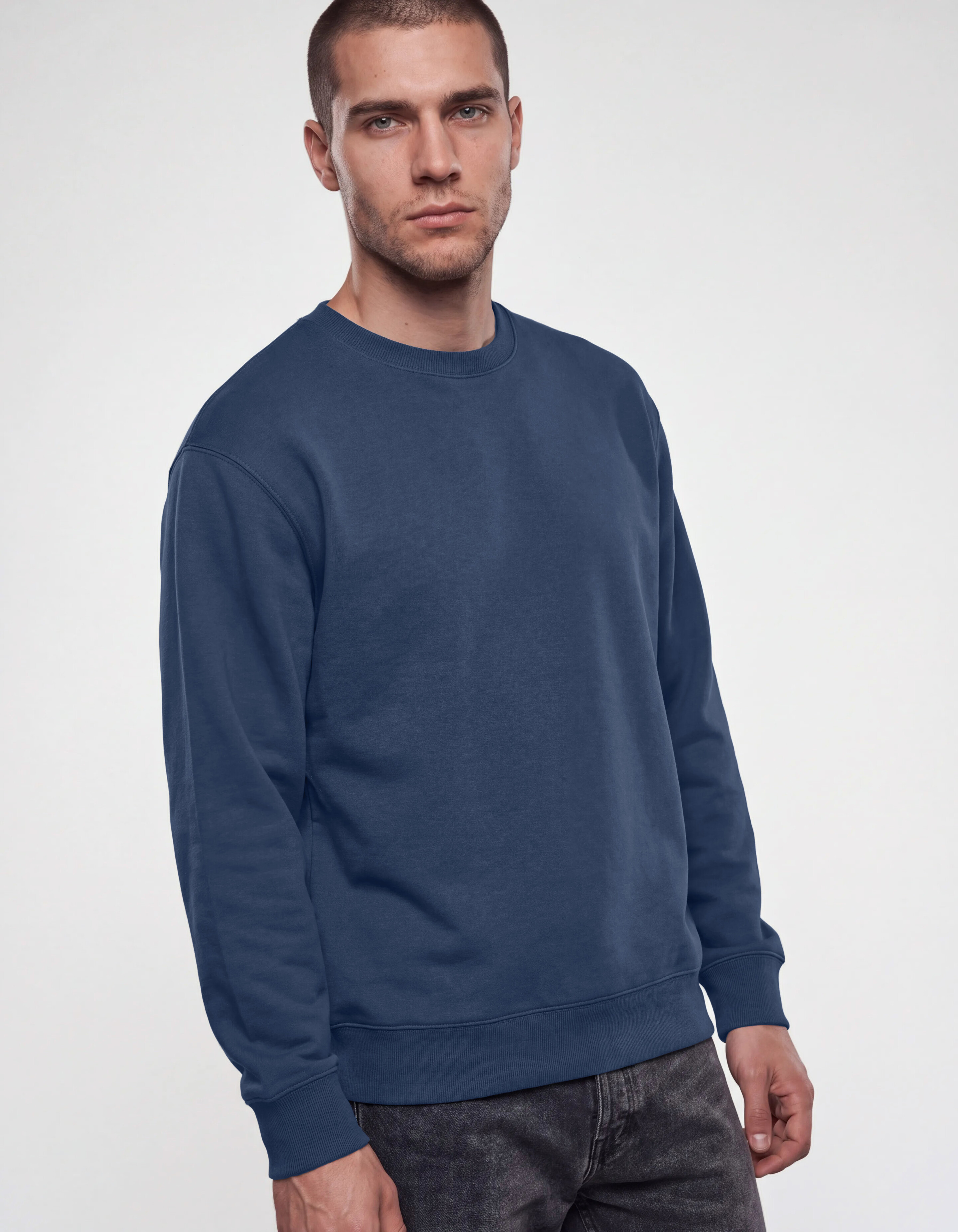 Relaxed Basic Pullover Dunkelblau SHOEBY MEN