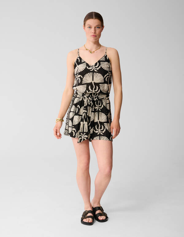 Bedrucktes Singlet Schwarz/Weiß SHOEBY WOMEN