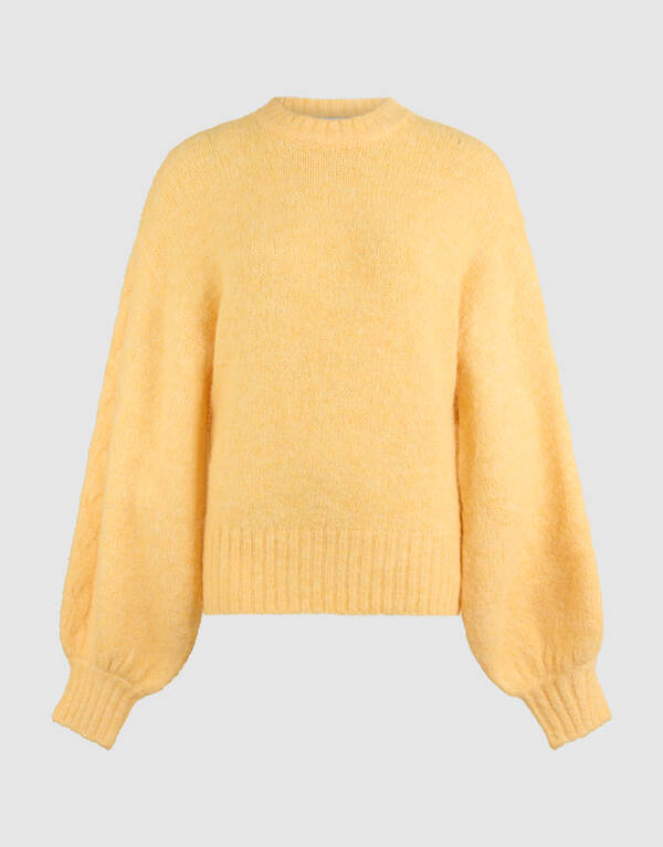 Haariger Oversize-Pullover Gelb SHOEBY WOMEN