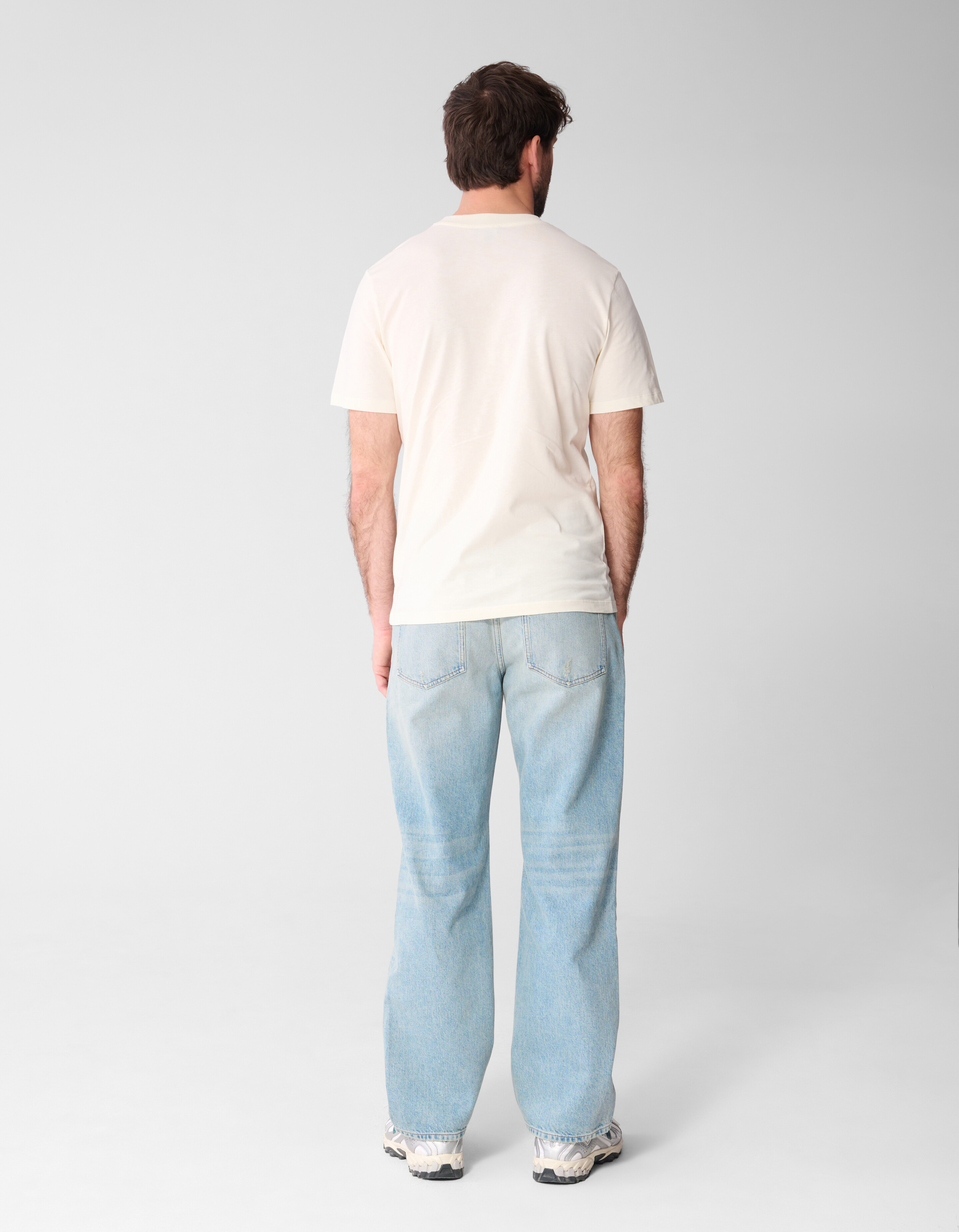 Gestreiftes Artwork-T-Shirt Gebrochen Wei&szlig; SHOEBY MEN