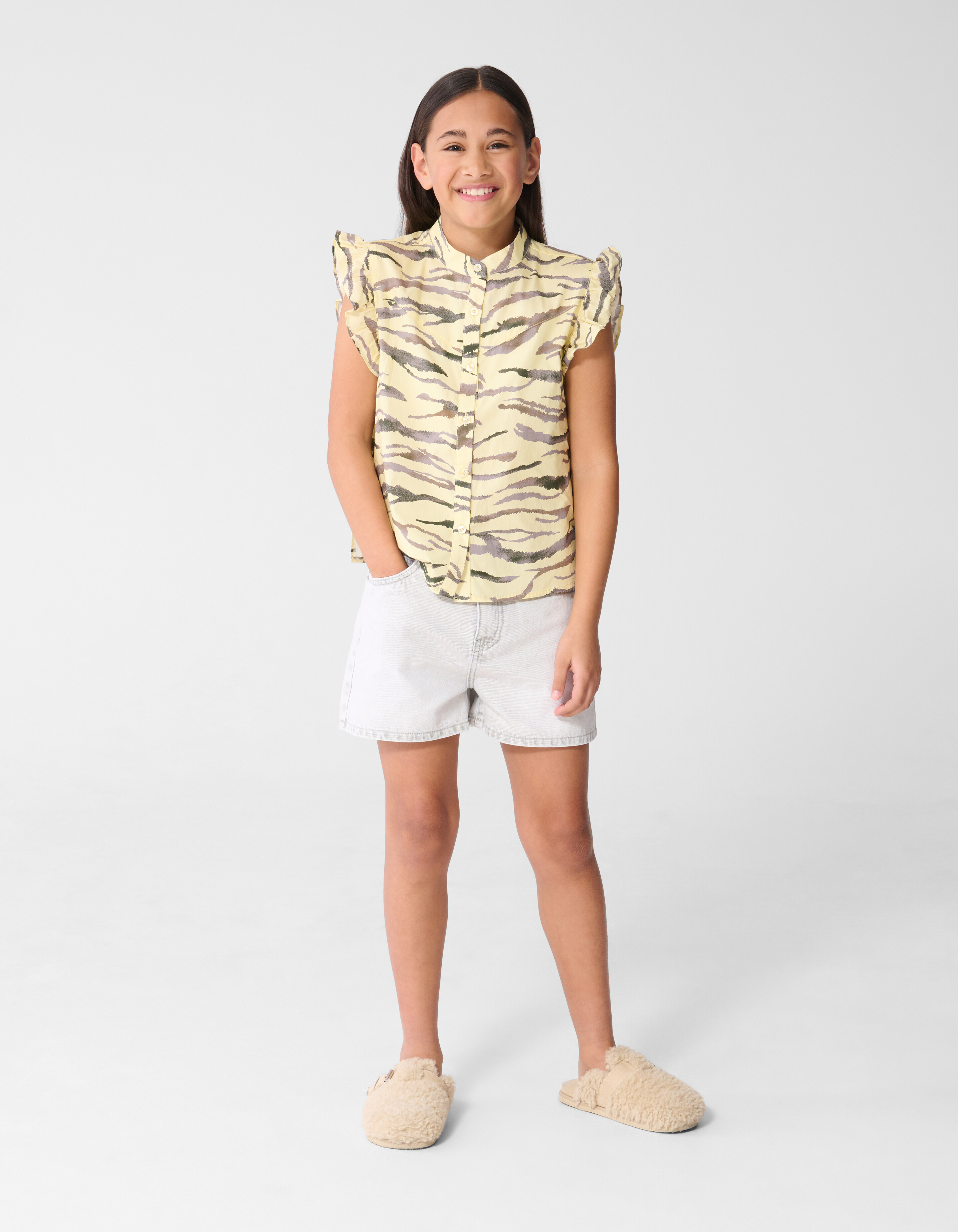Tiger R&uuml;schentop Hellgelb SHOEBY GIRLS