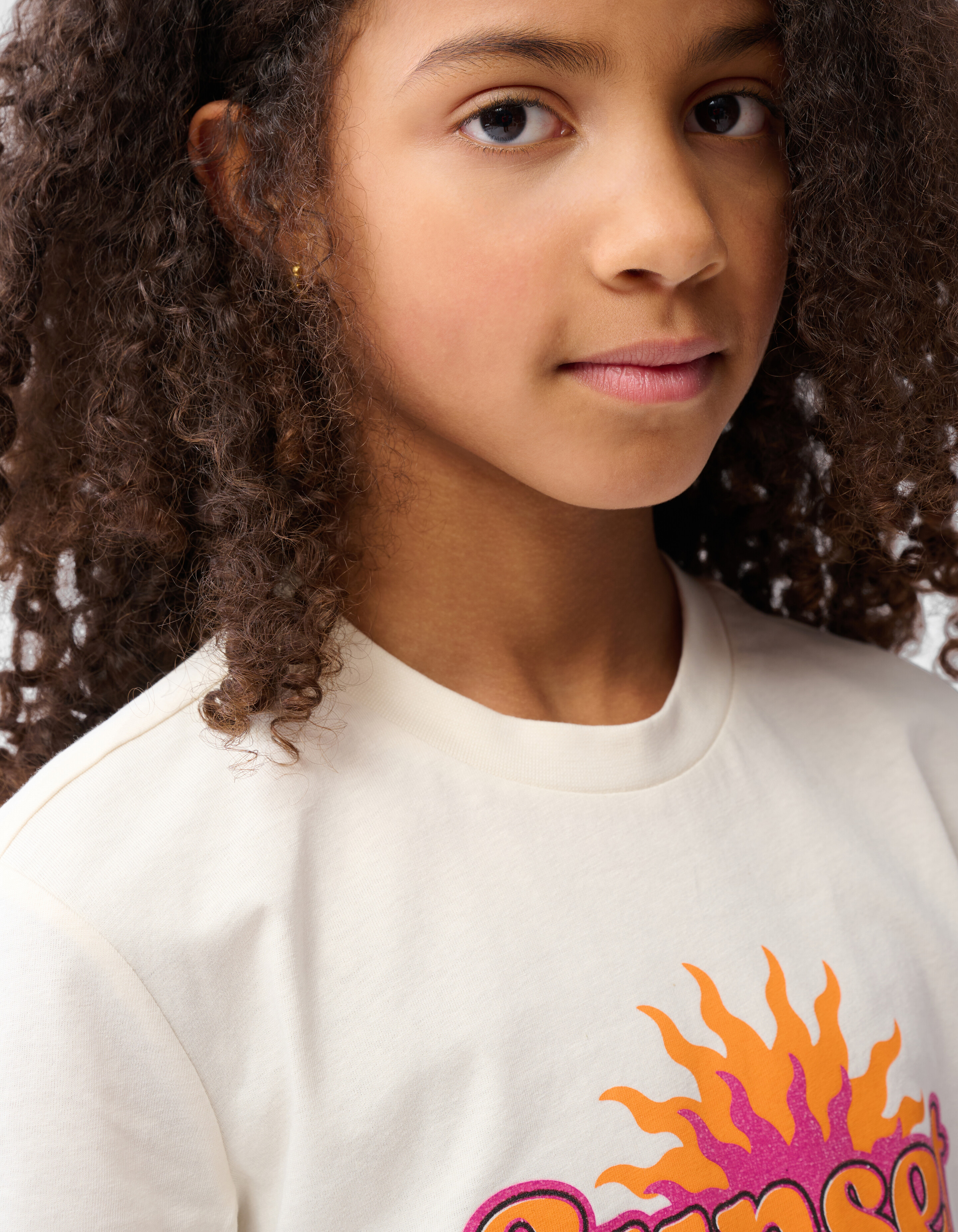 Glitter Artwork T-shirt Off White SHOEBY GIRLS