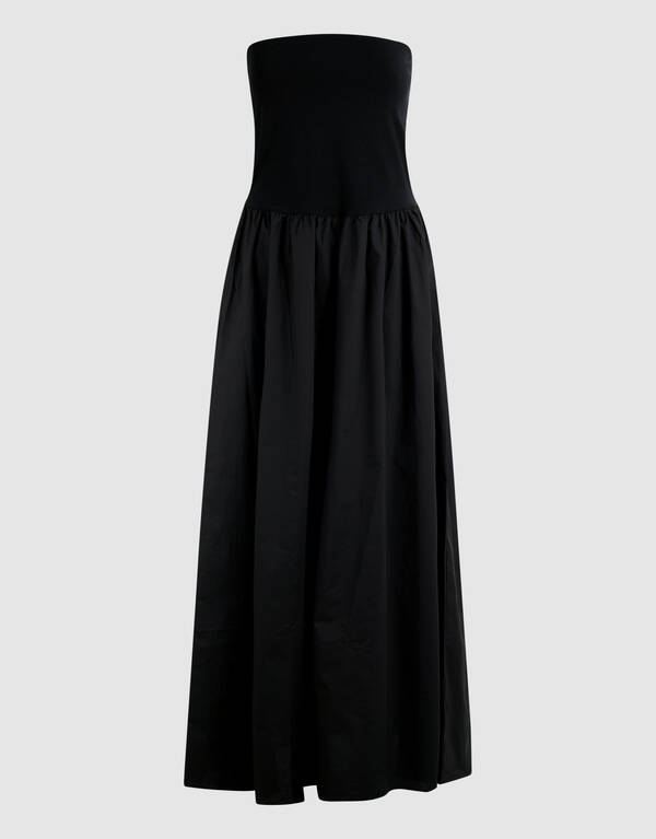 Schulterfreies Maxikleid Schwarz SHOEBY WOMEN