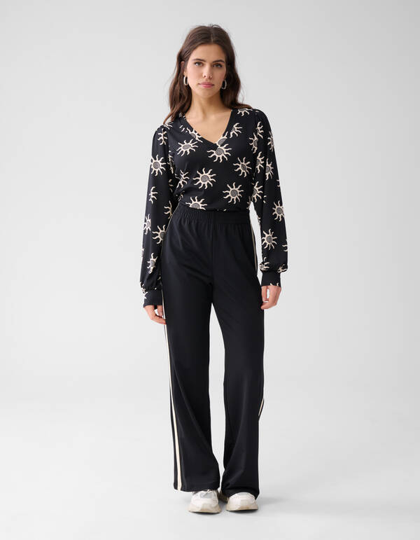 Basic-Hose mit weitem Bein Schwarz SHOEBY WOMEN