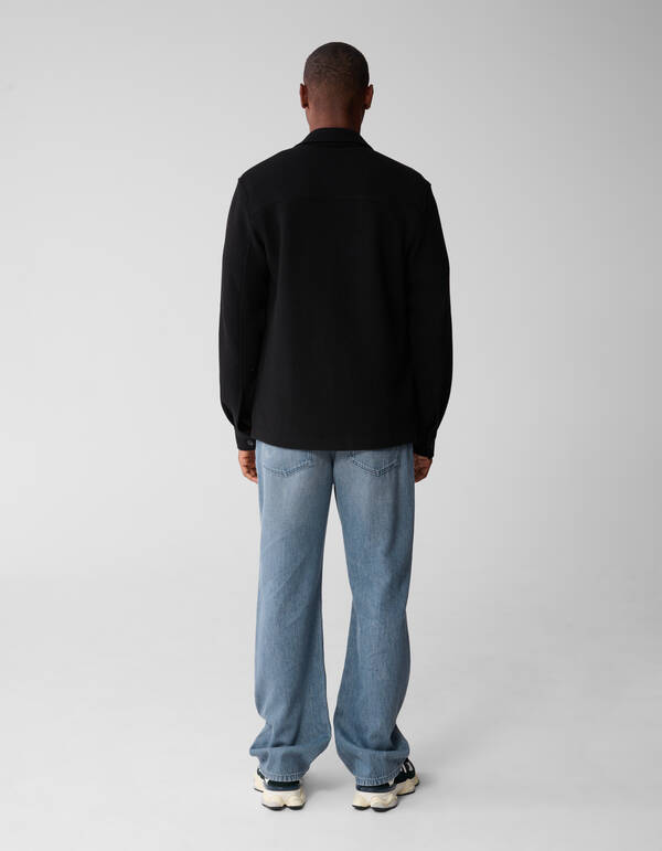 Waffle Overshirt Schwarz SHOEBY MEN