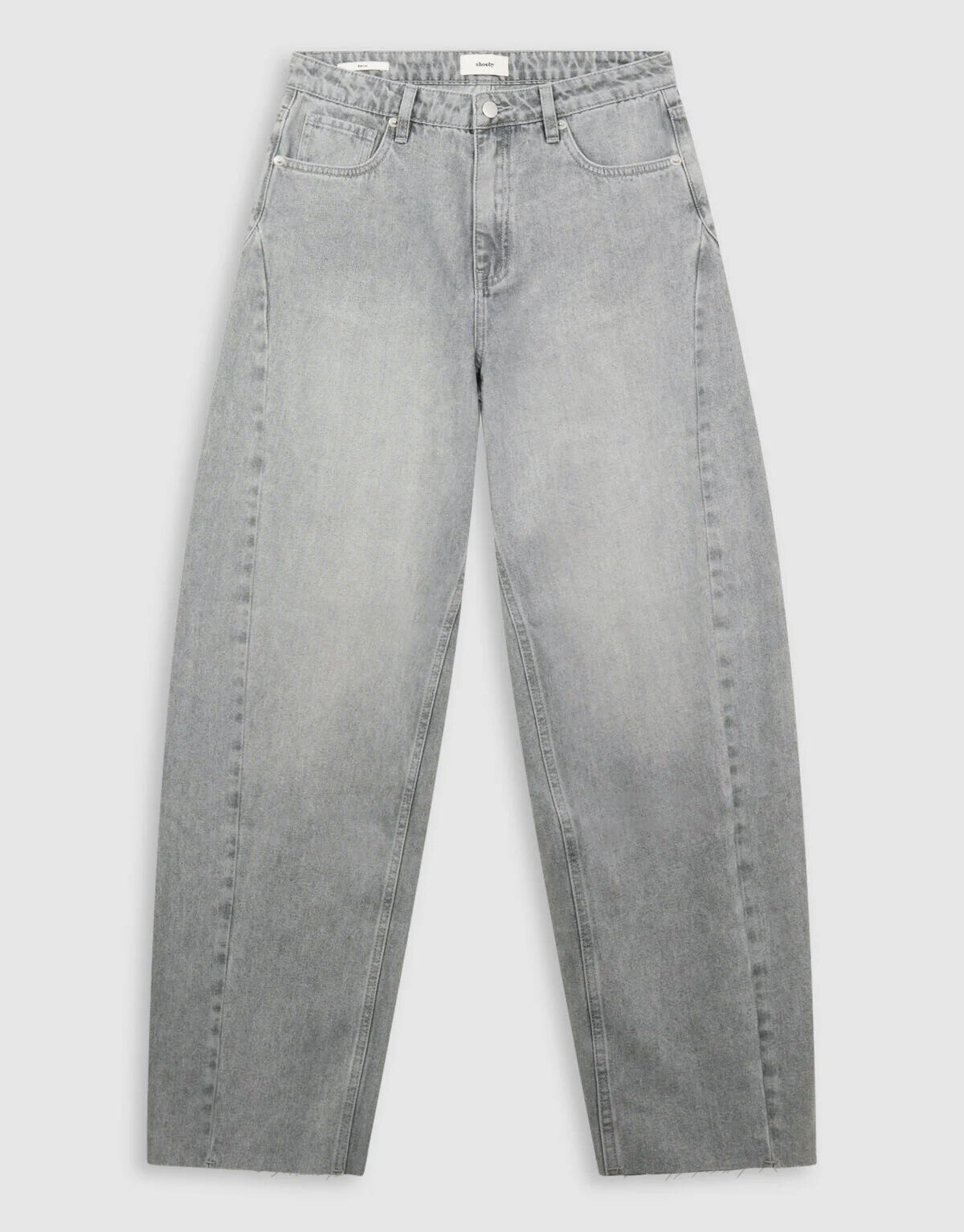 Barrel Fit Jeans Hellgrau SHOEBY WOMEN