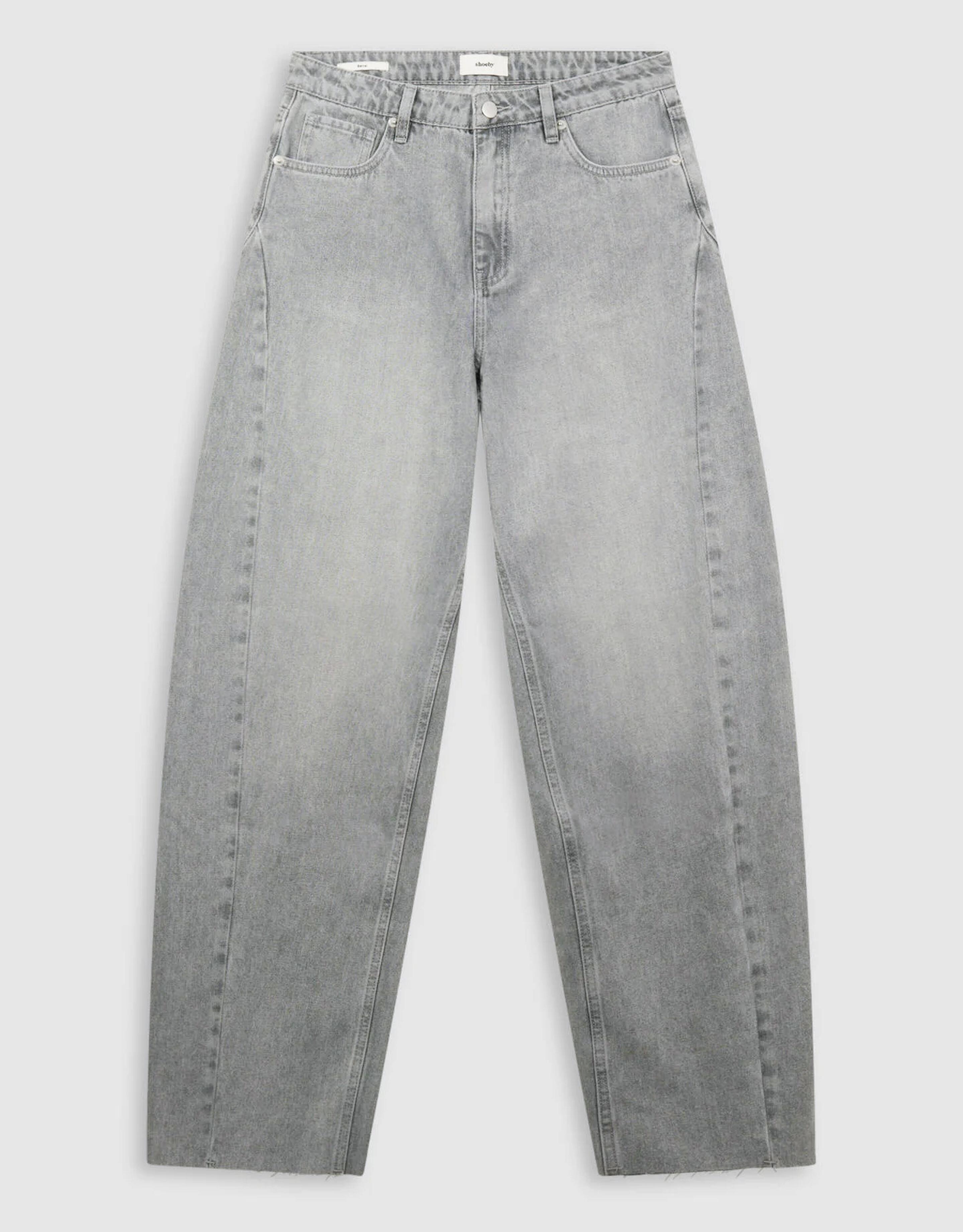 Barrel Fit Jeans Hellgrau SHOEBY WOMEN