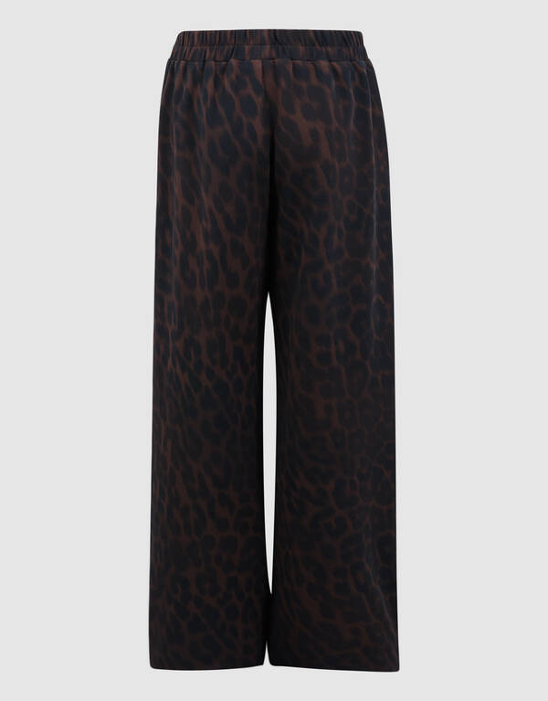 Hose mit Leopardenmuster und weitem Bein Dunkelbr SHOEBY GIRLS