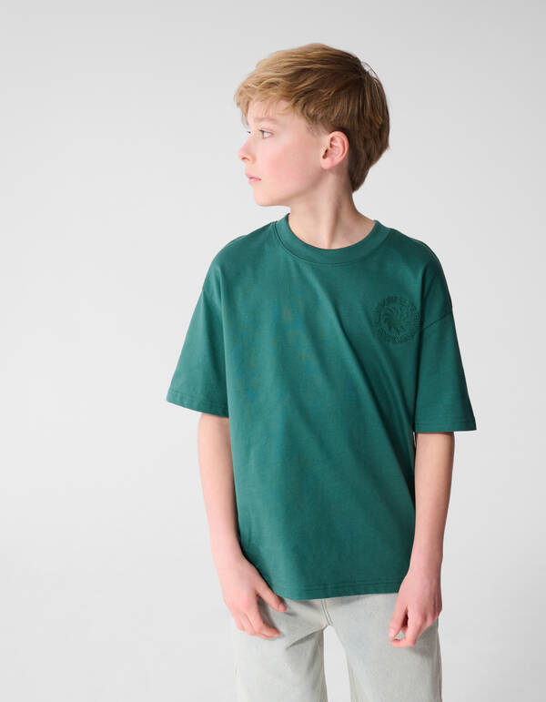 Embroidery Artwork T-Shirt Dunkelgr&uuml;n SHOEBY BOYS