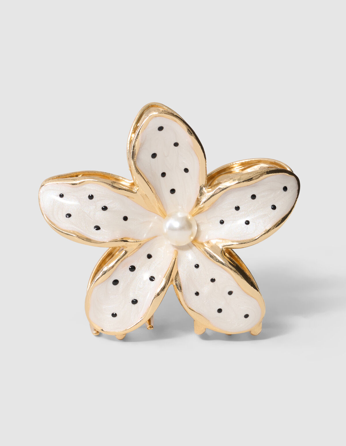 Polkadot Haarclip Gold SHOEBY ACCESSOIRES