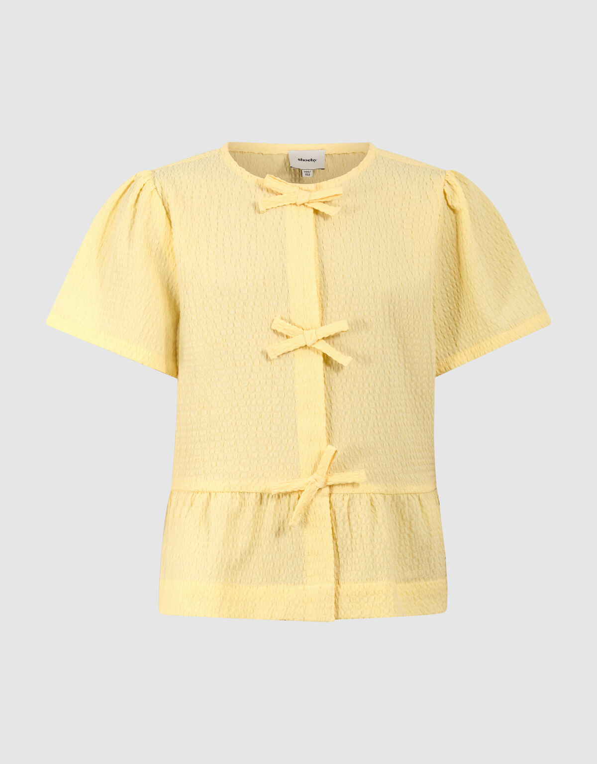 Schleifenstreifen-Bluse Hellgelb SHOEBY GIRLS