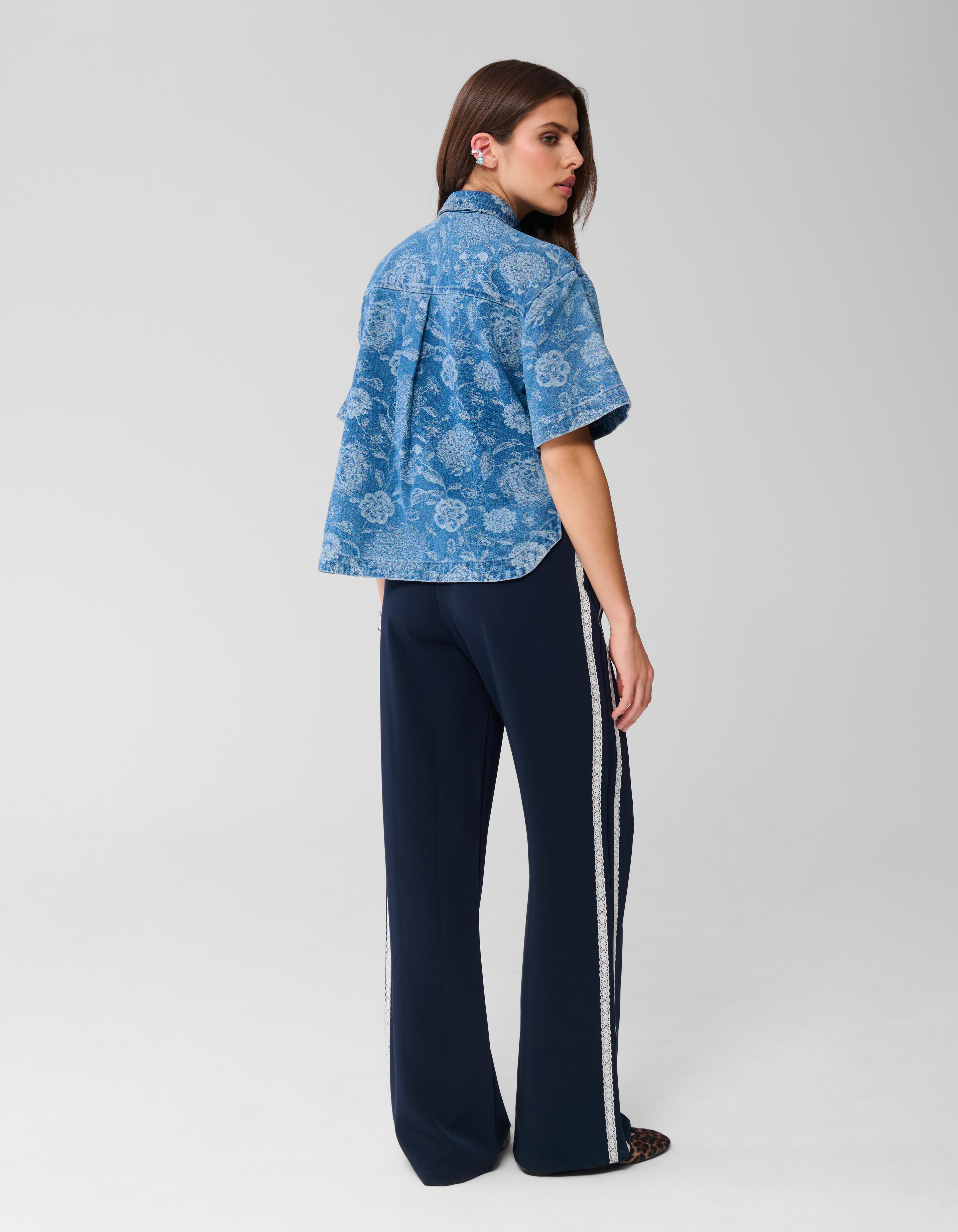 Sportliche Hose mit weitem Bein Dunkelblau SHOEBY WOMEN
