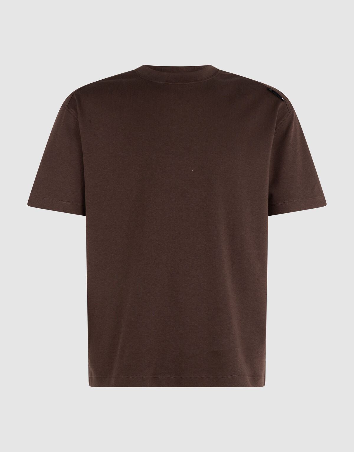 Basis Label T-shirt Donkerbruin SHOEBY MEN