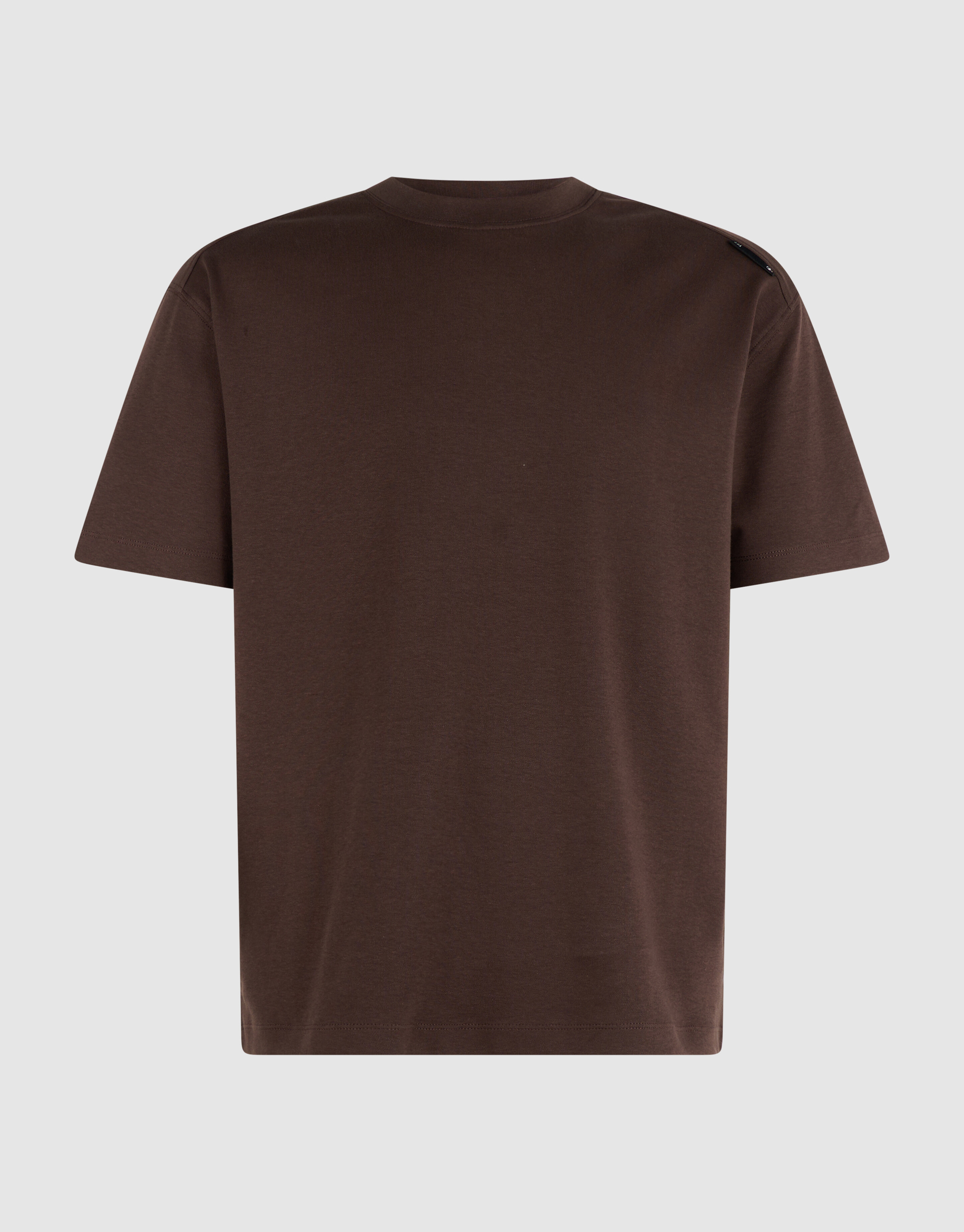 Basis Label T-shirt Donkerbruin SHOEBY MEN