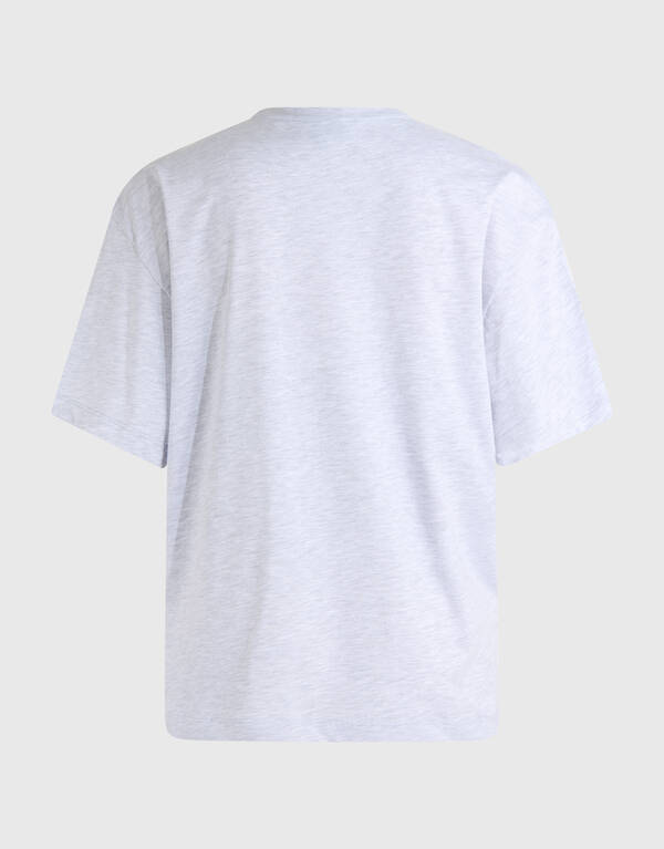 &Uuml;bergro&szlig;es Le Club Artwork T-shirt Hellgrau SHOEBY WOMEN