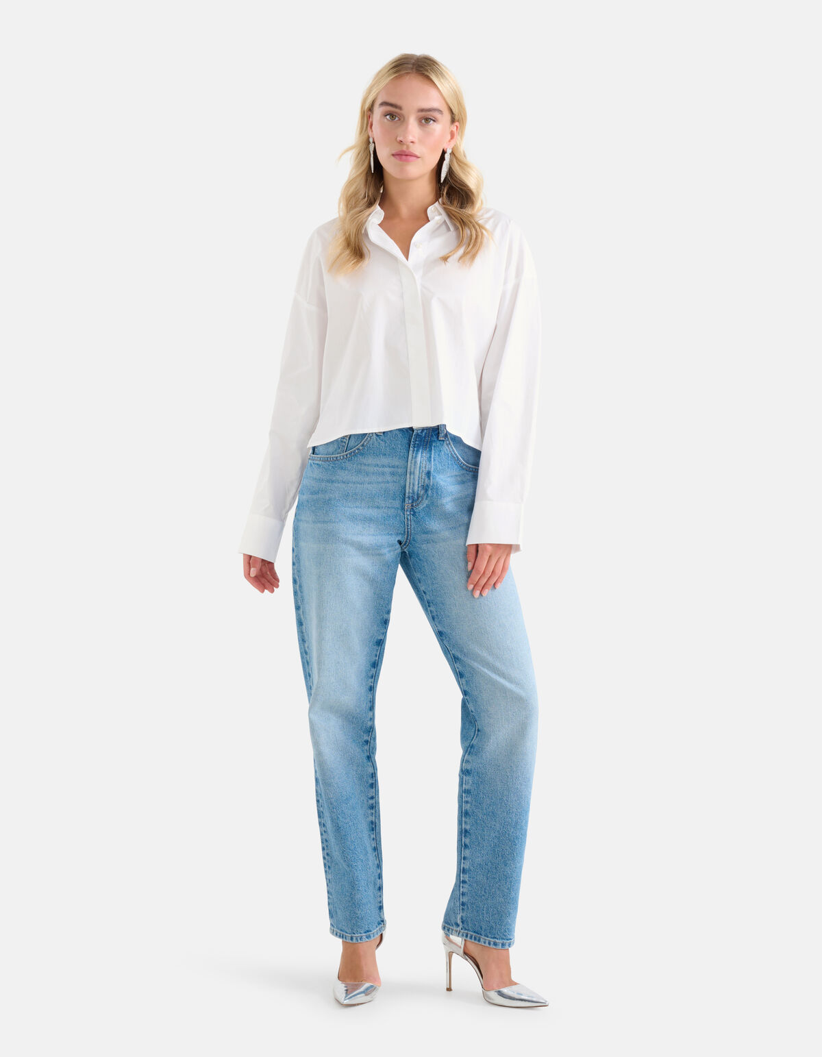 Gekürzte Bluse Weiß SHOEBY WOMEN