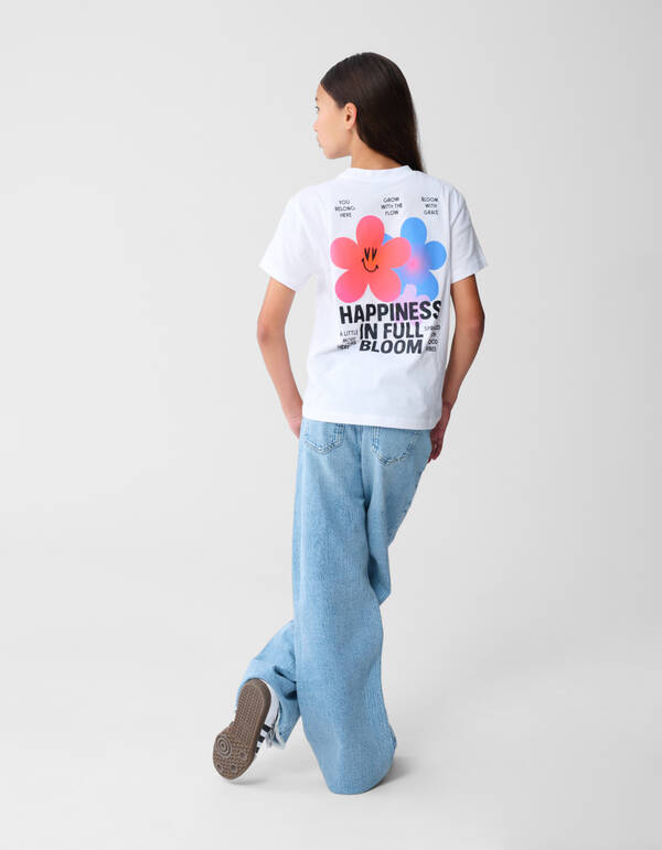 Happiness Artwork T-Shirt Wei&szlig; SHOEBY GIRLS