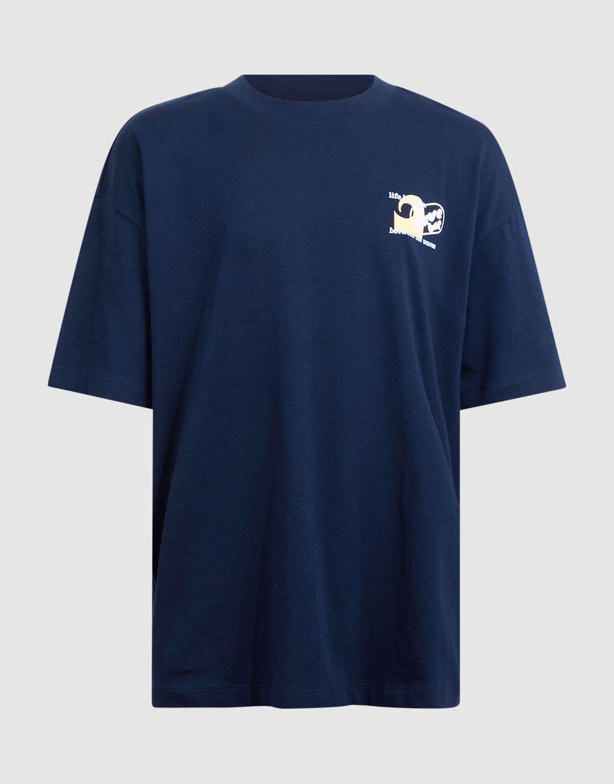 Oversized Waves Artwork T-Shirt Dunkelblau SHOEBY BOYS