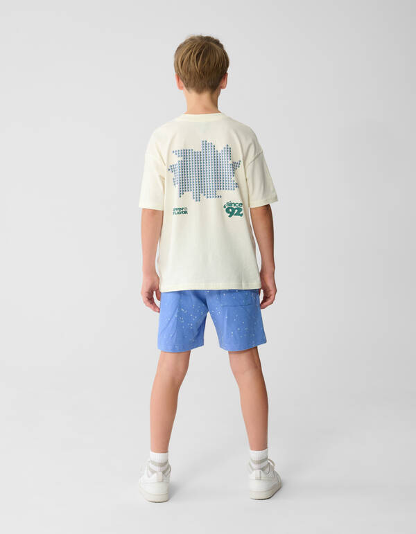 Flavor Artwork T-Shirt Off-White SHOEBY BOYS