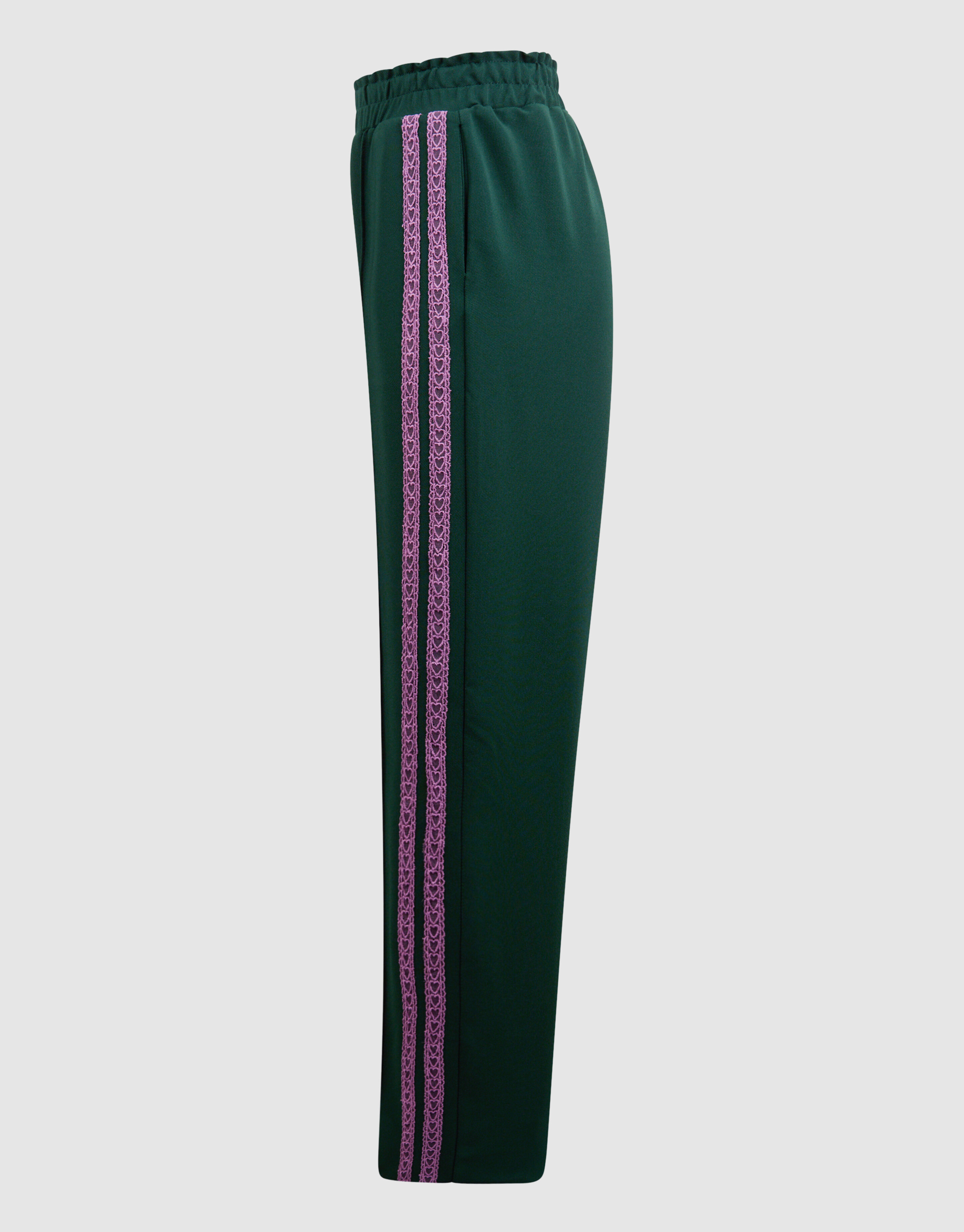 Sportliche Hose mit weitem Bein Dunkelgr&uuml;n SHOEBY GIRLS