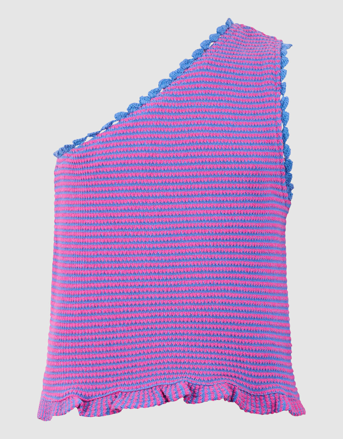 Gestricktes One-Shoulder-Top Rosa/Blau SHOEBY GIRLS