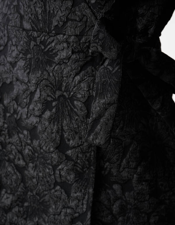 Jacquard-Wickel-Minikleid Schwarz SHOEBY WOMEN