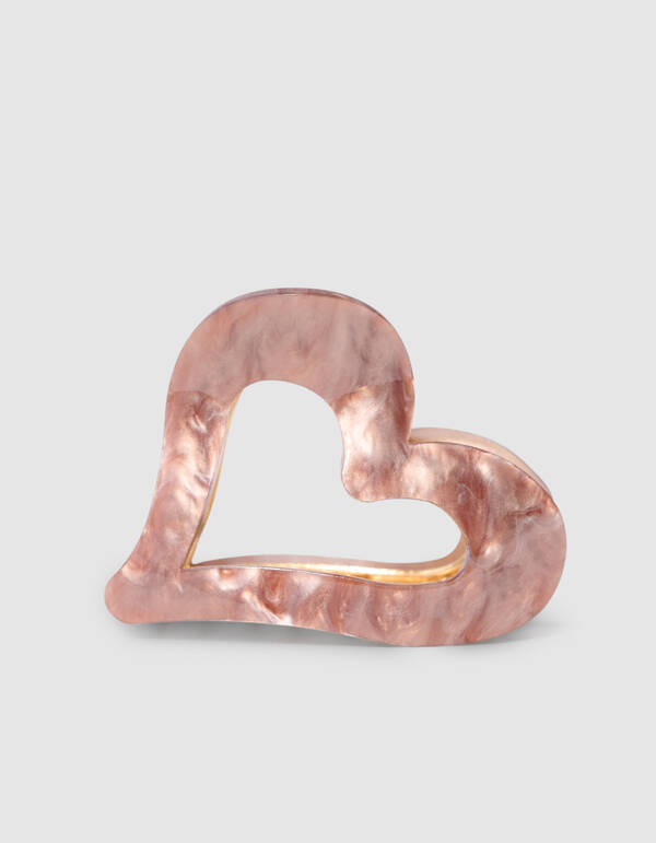 Herz Haarclip Lichtbraun SHOEBY ACCESSOIRES