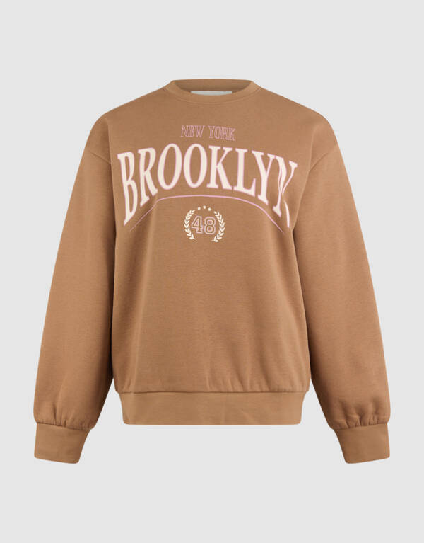 Oversized-College-Pullover Braun SHOEBY WOMEN